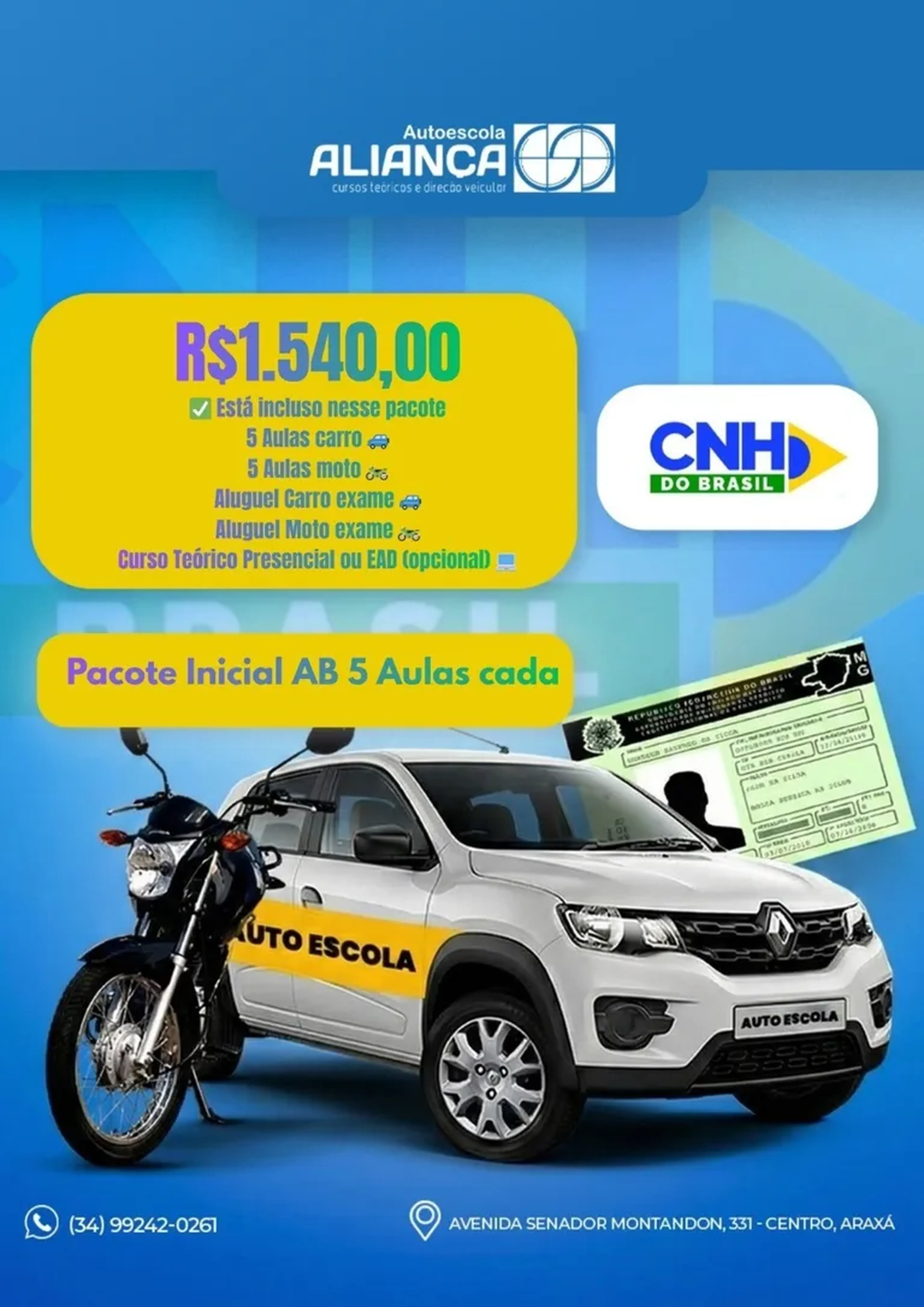 Habilitação Carro e Moto juntas com 5 Aulas imagem