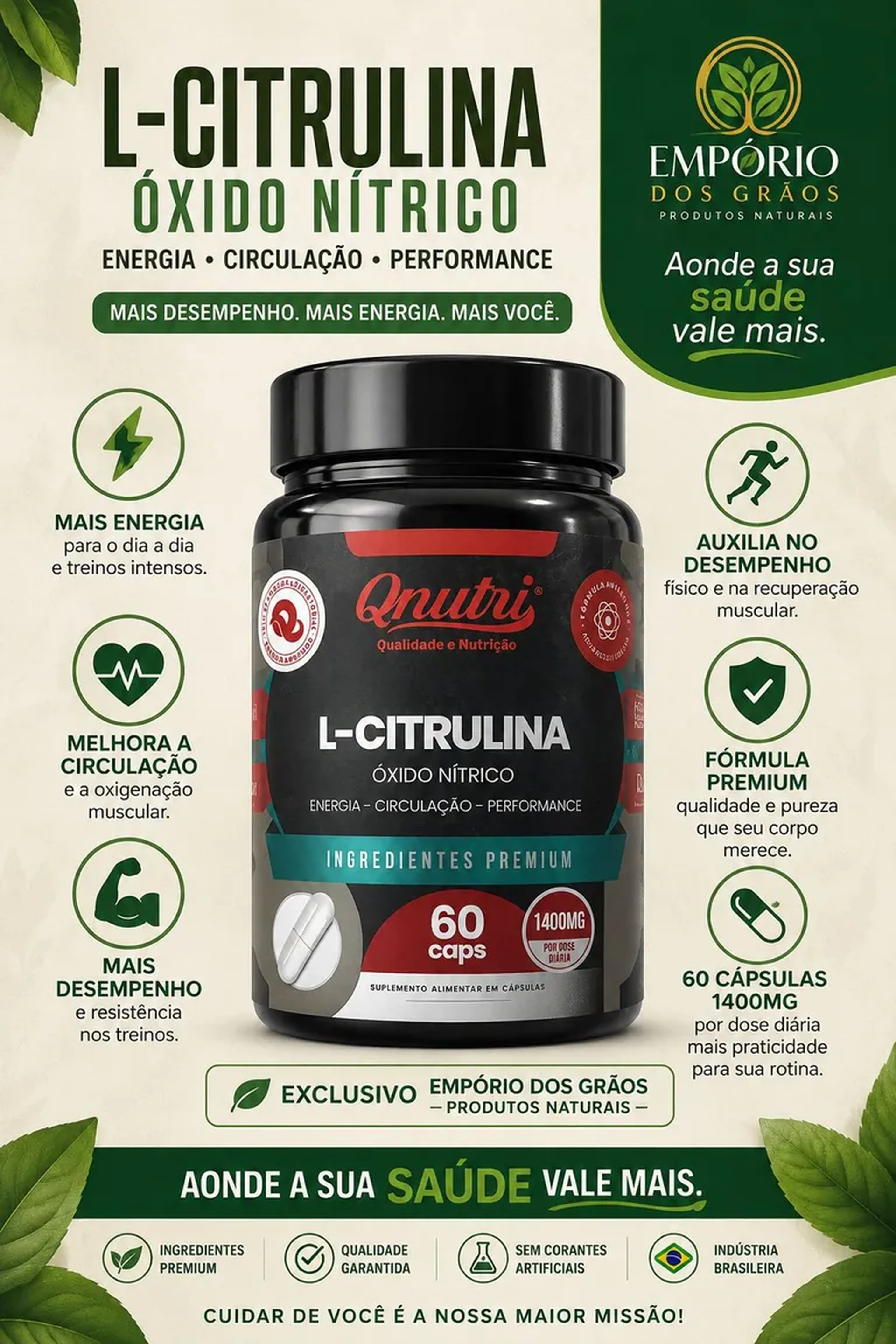 L-Citrulina - 60 caps imagem