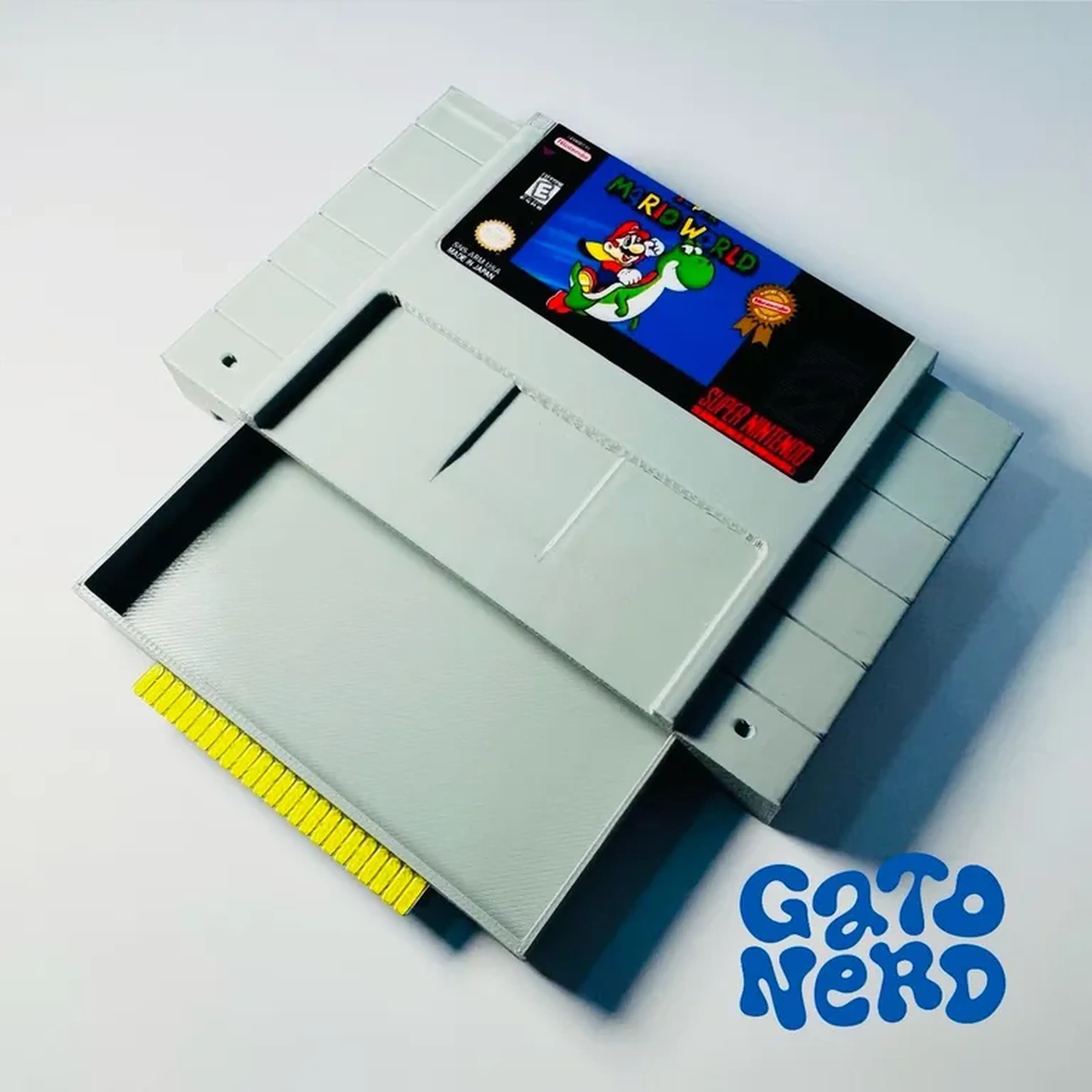 Peça decorativa Cartucho Estojo Super Mario World | SNES imagem