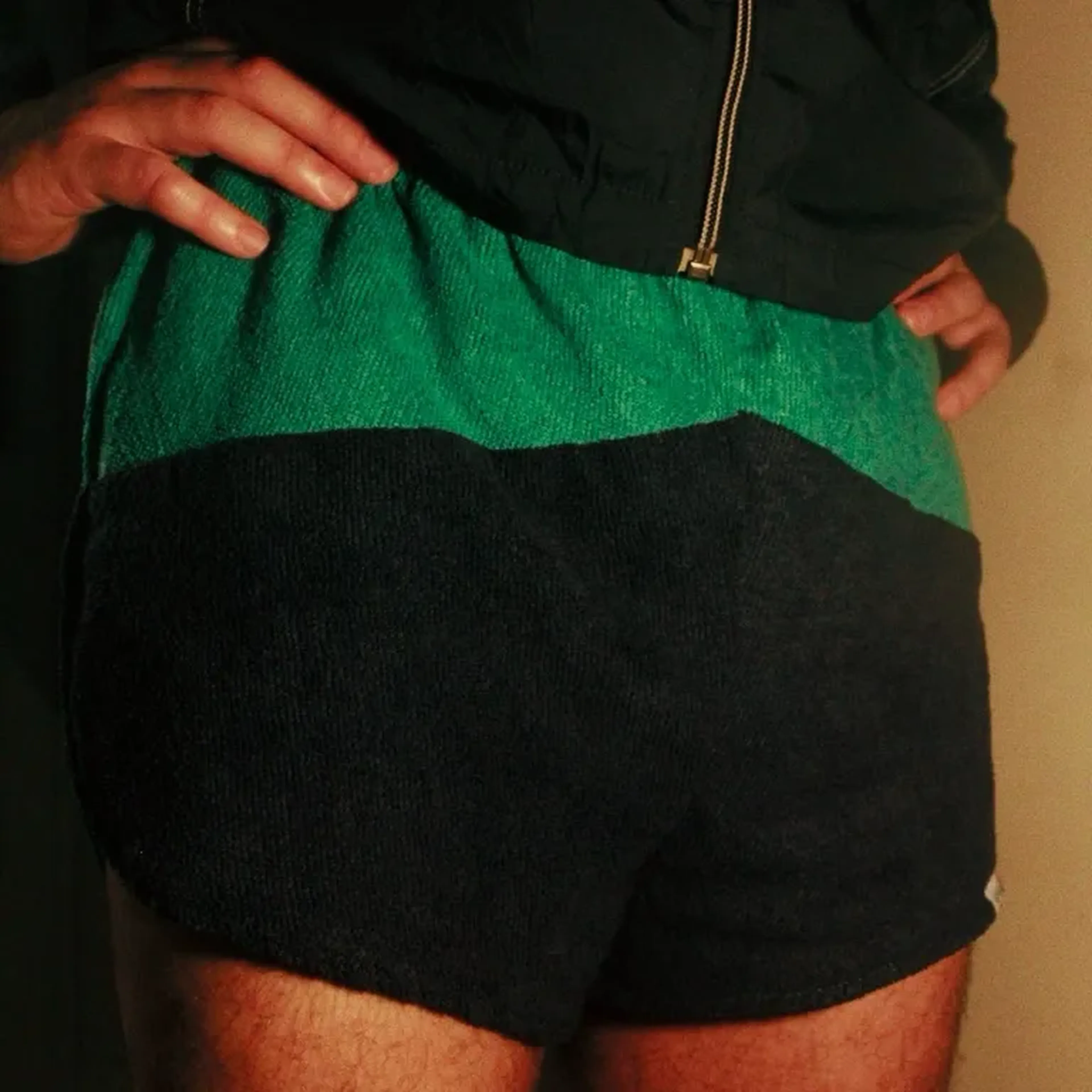 Short Fluffy Bicolor • verde azul marinho imagem