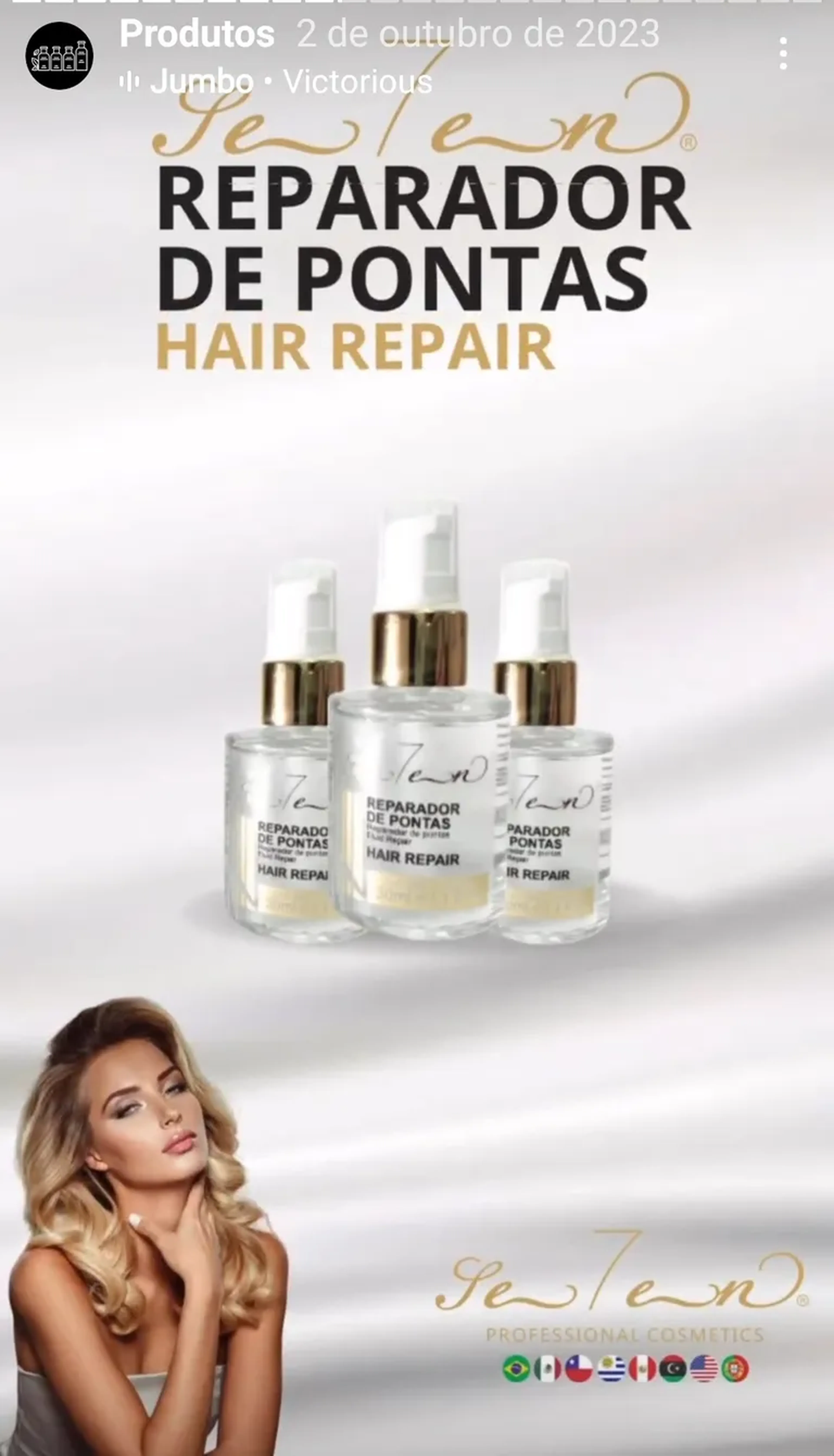 Reparador de pontas Se7en 30ml. imagem