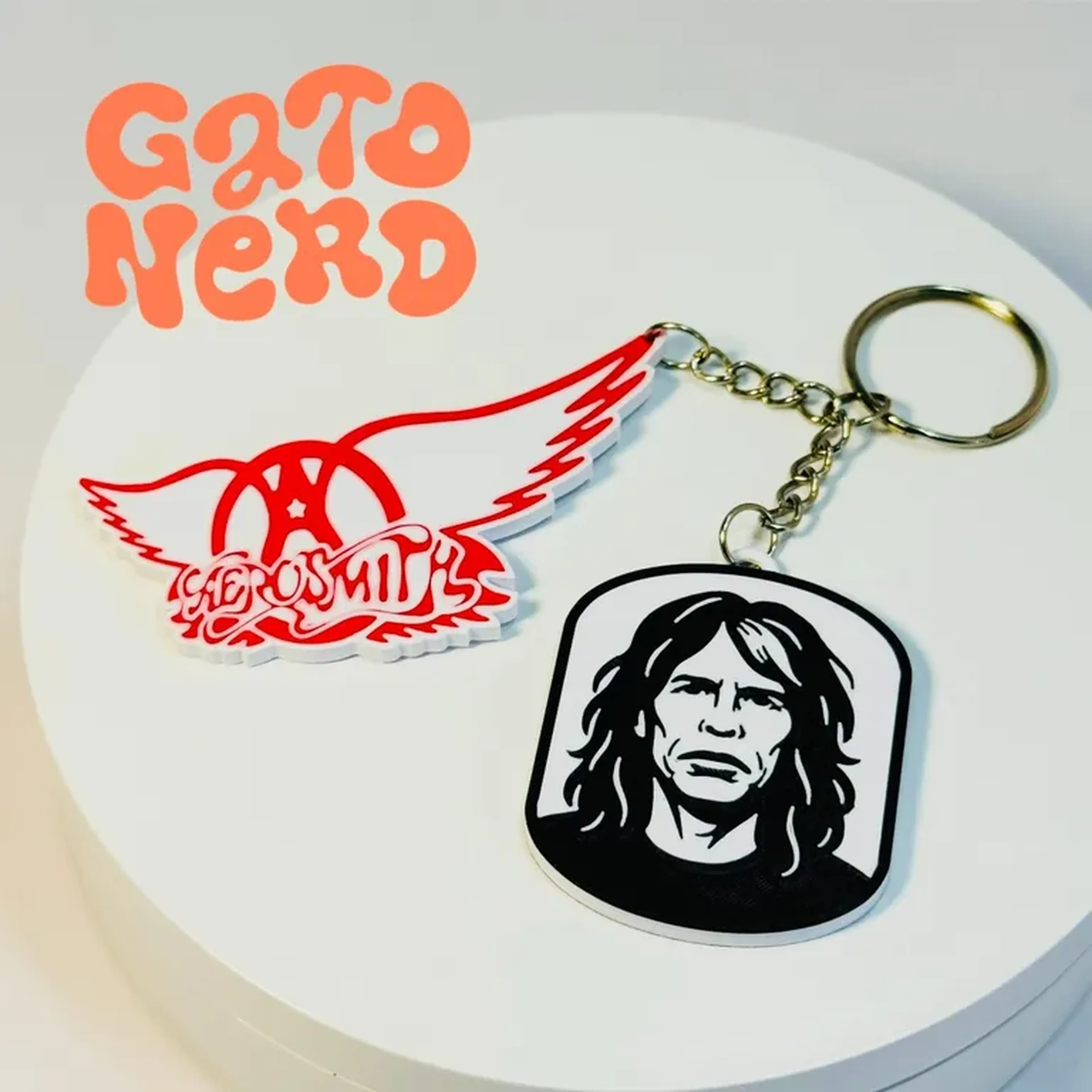 Chaveiro Duplo Steven Tyler | AEROSMITH imagem