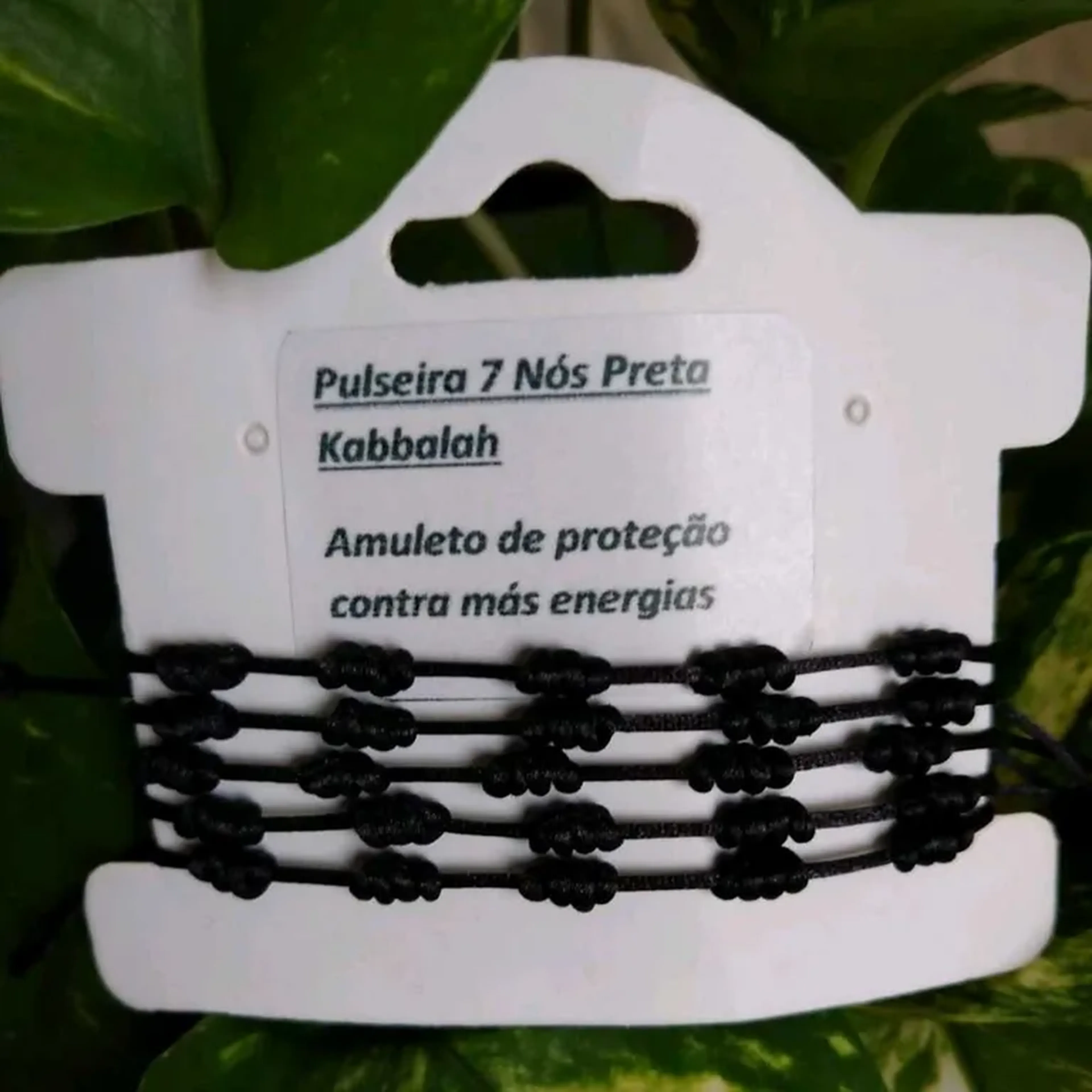 Pulseira 7 Nós Preto Proteção imagem