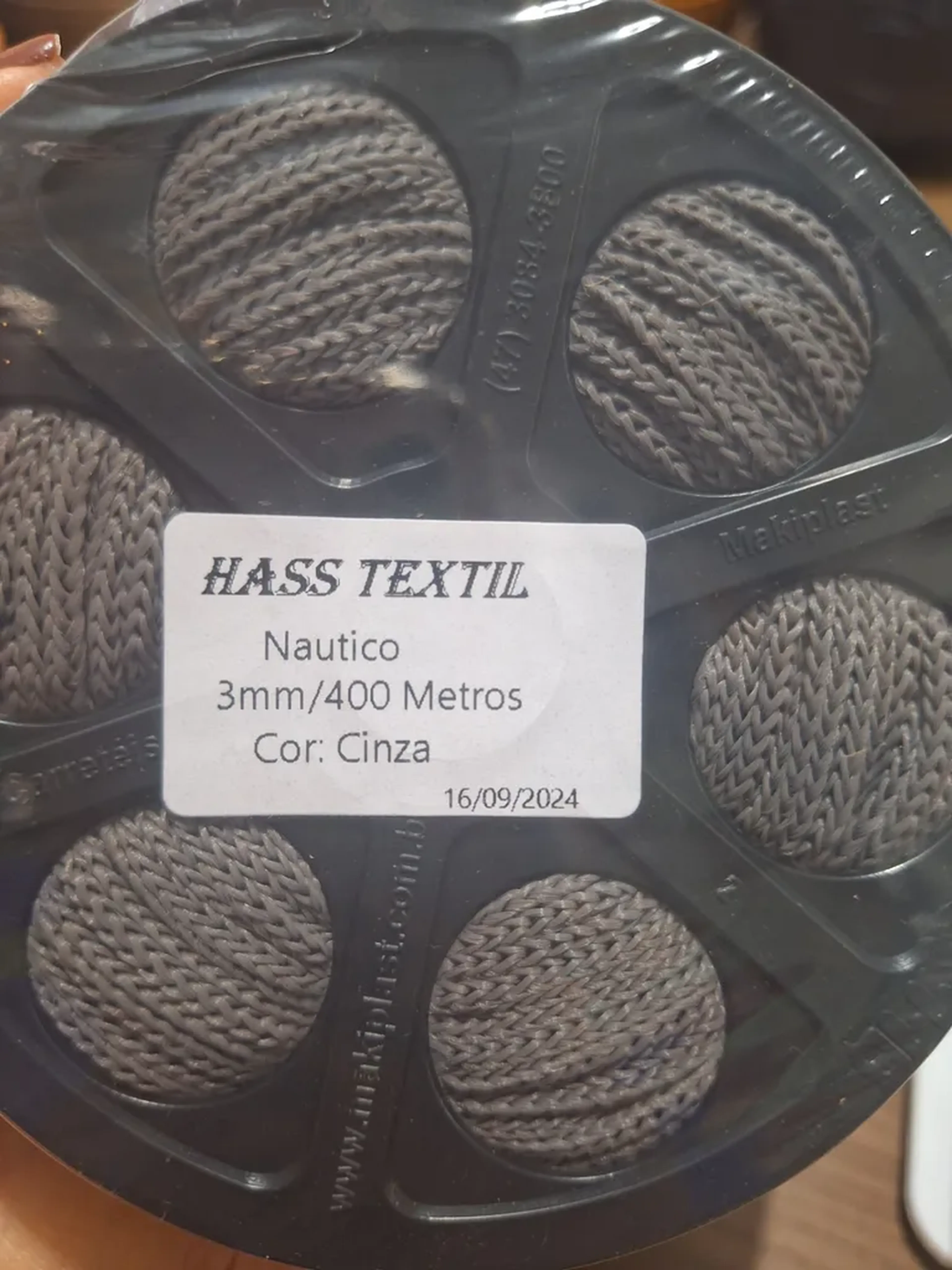 Fio Náutico 3mm Cinza imagem