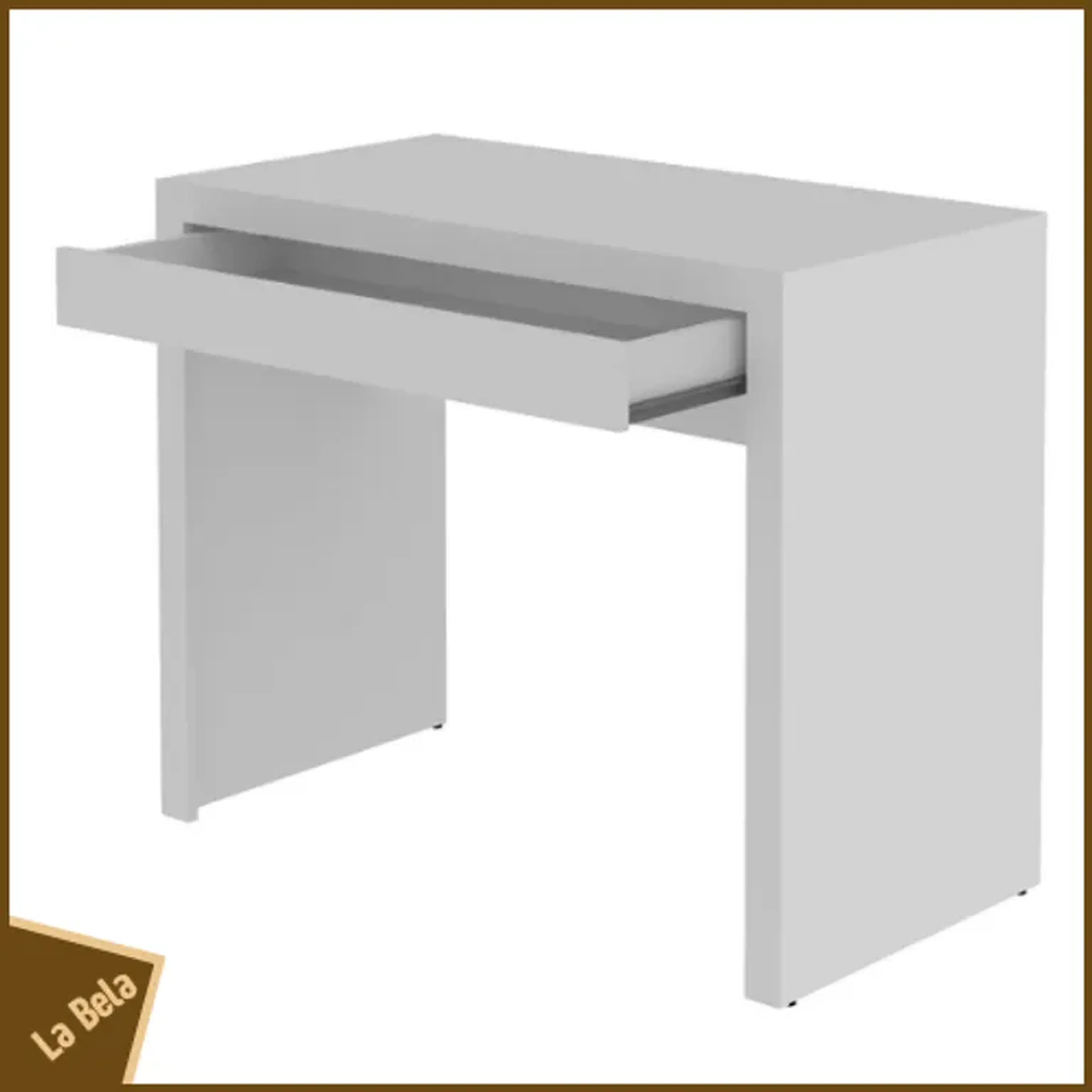 Escrivaninha com Gaveta Branca 100% MDF imagem