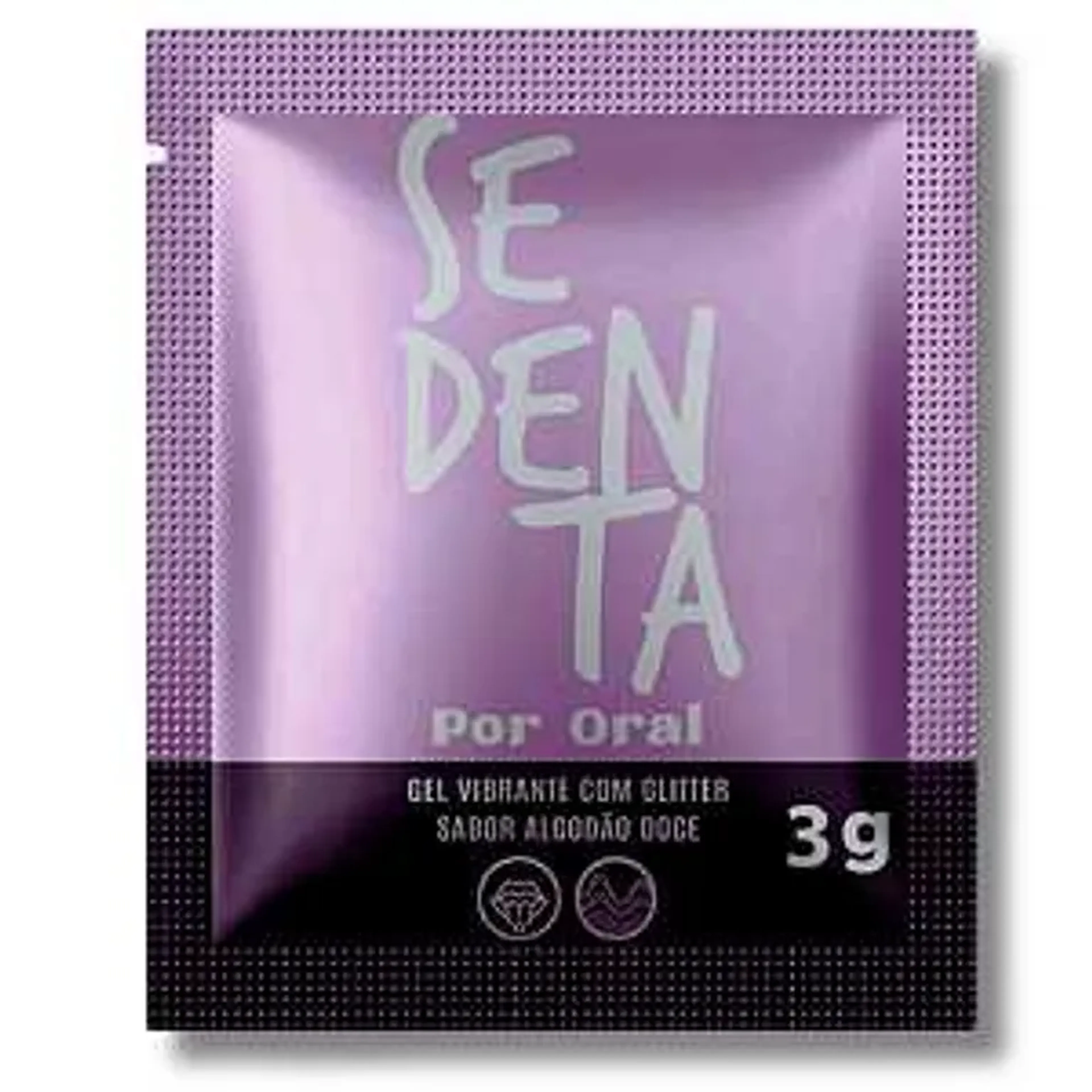 SACHÊ SEDENTA GEL VIBRANTE COM GLITTER ALGODÃO DOCE 🩷 3G imagem