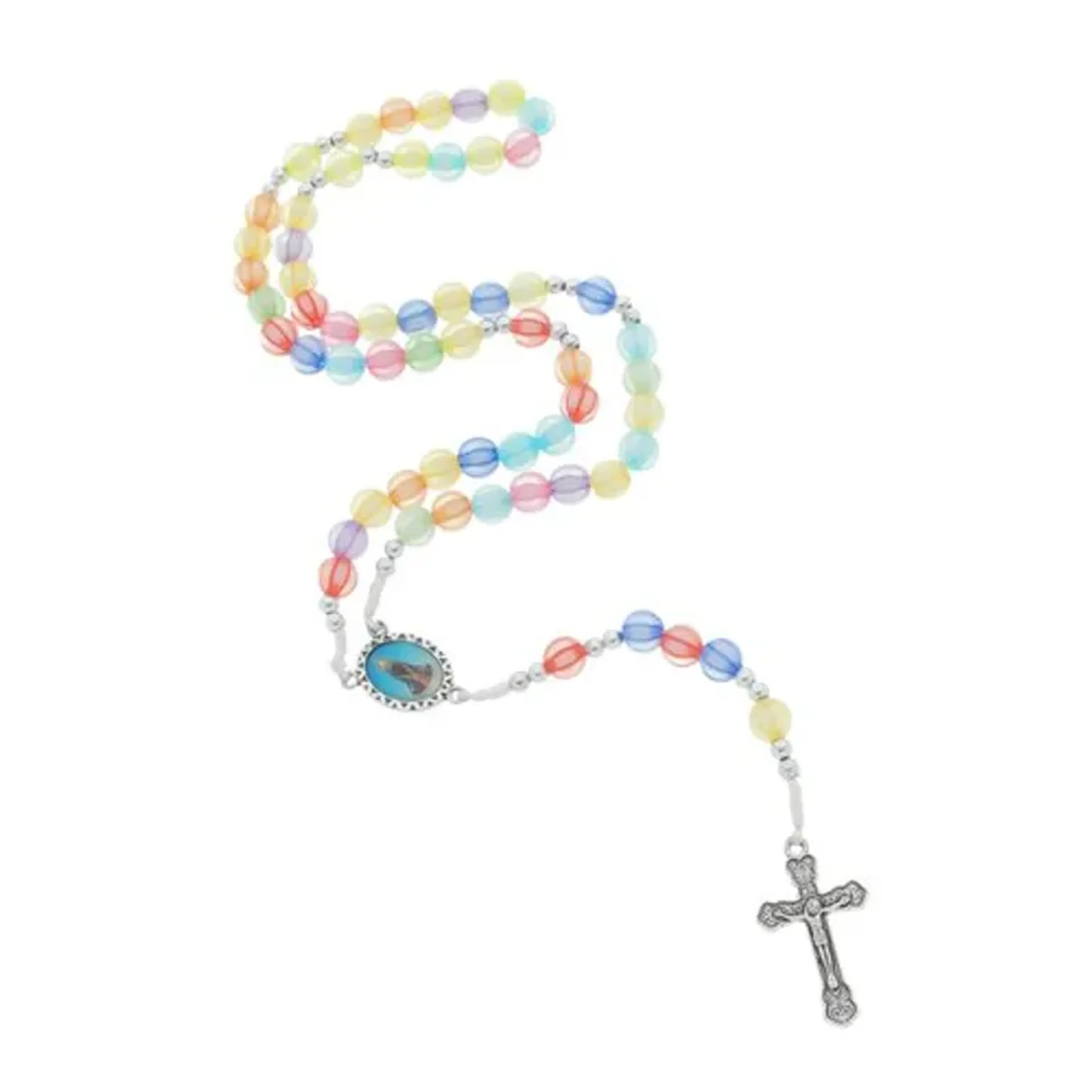 TERÇO INFANTIL COLORIDO NOSSA SENHORA APARECIDA imagem