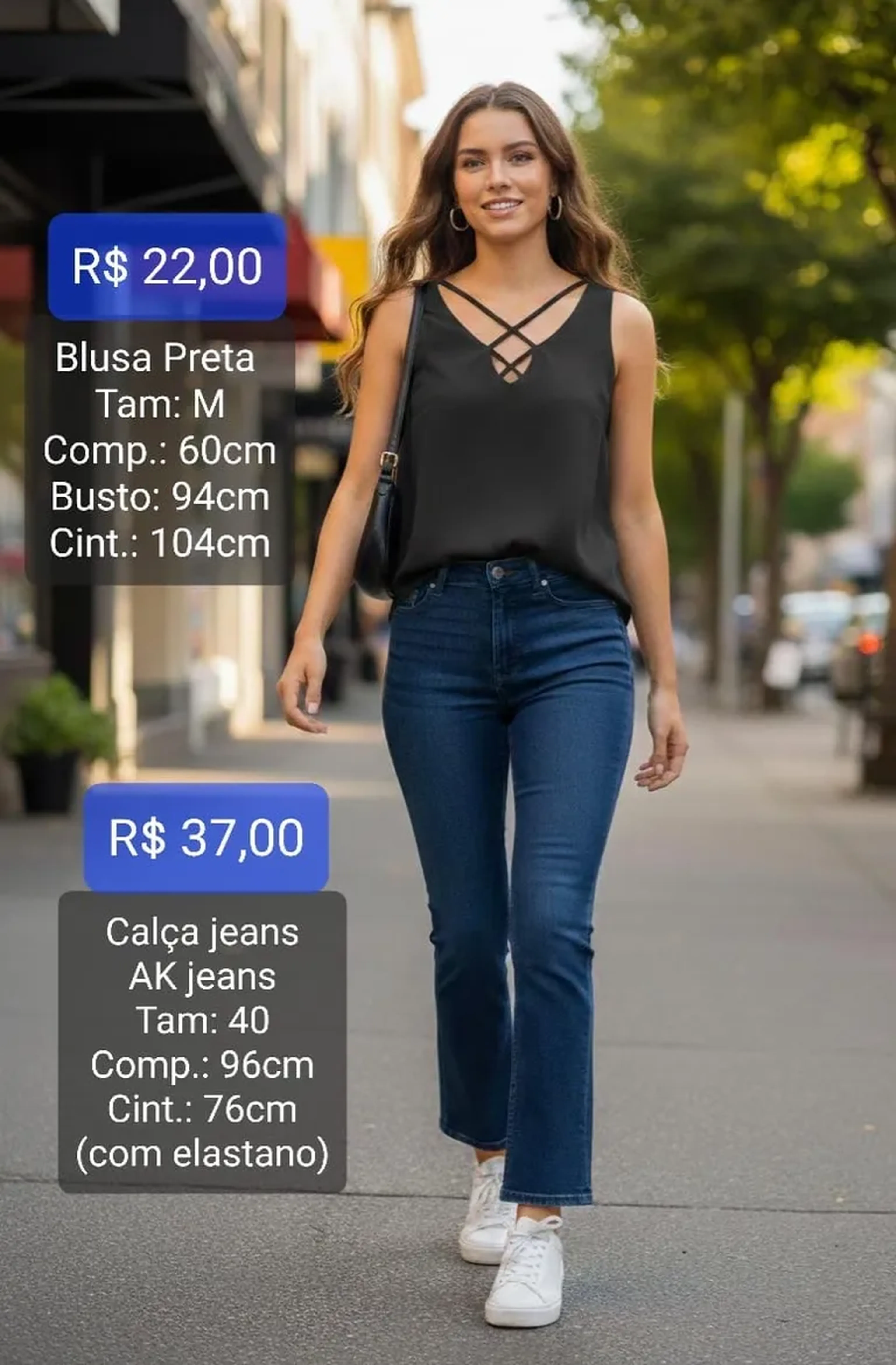 Blusa preta M imagem