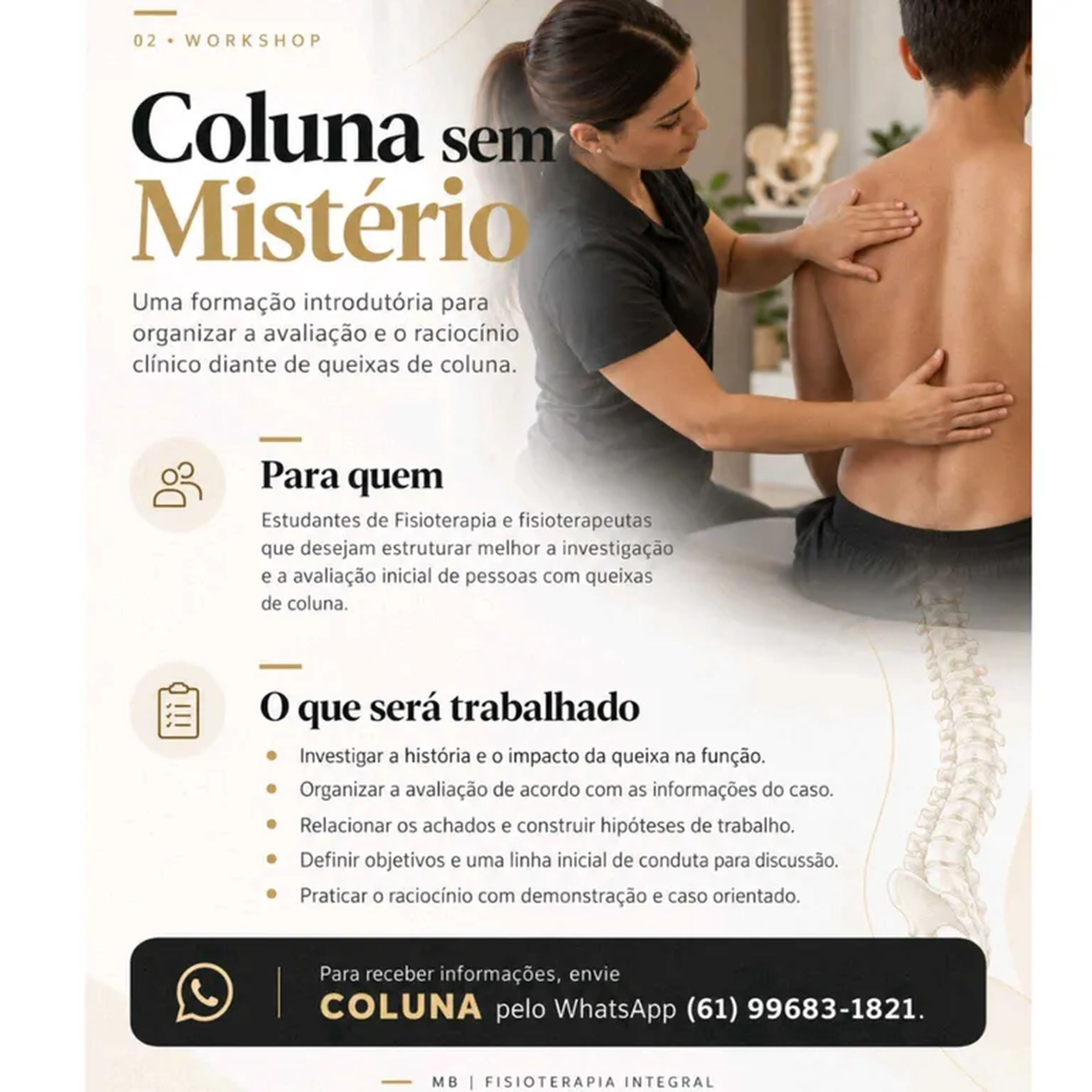 Coluna Sem Mistério: Avaliação Funcional na Prática do Fisio imagem
