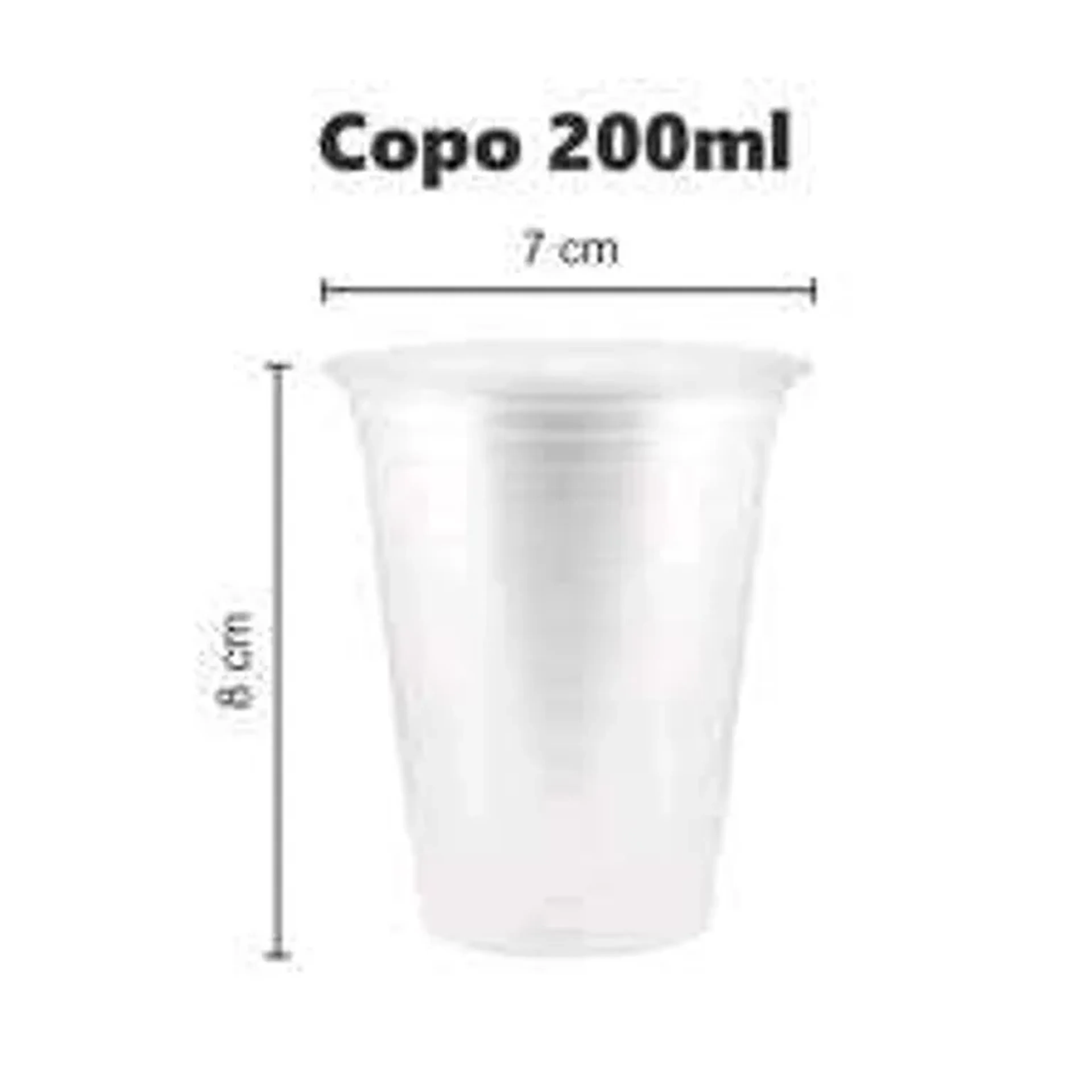 Copo descartável 200ml c100 imagem