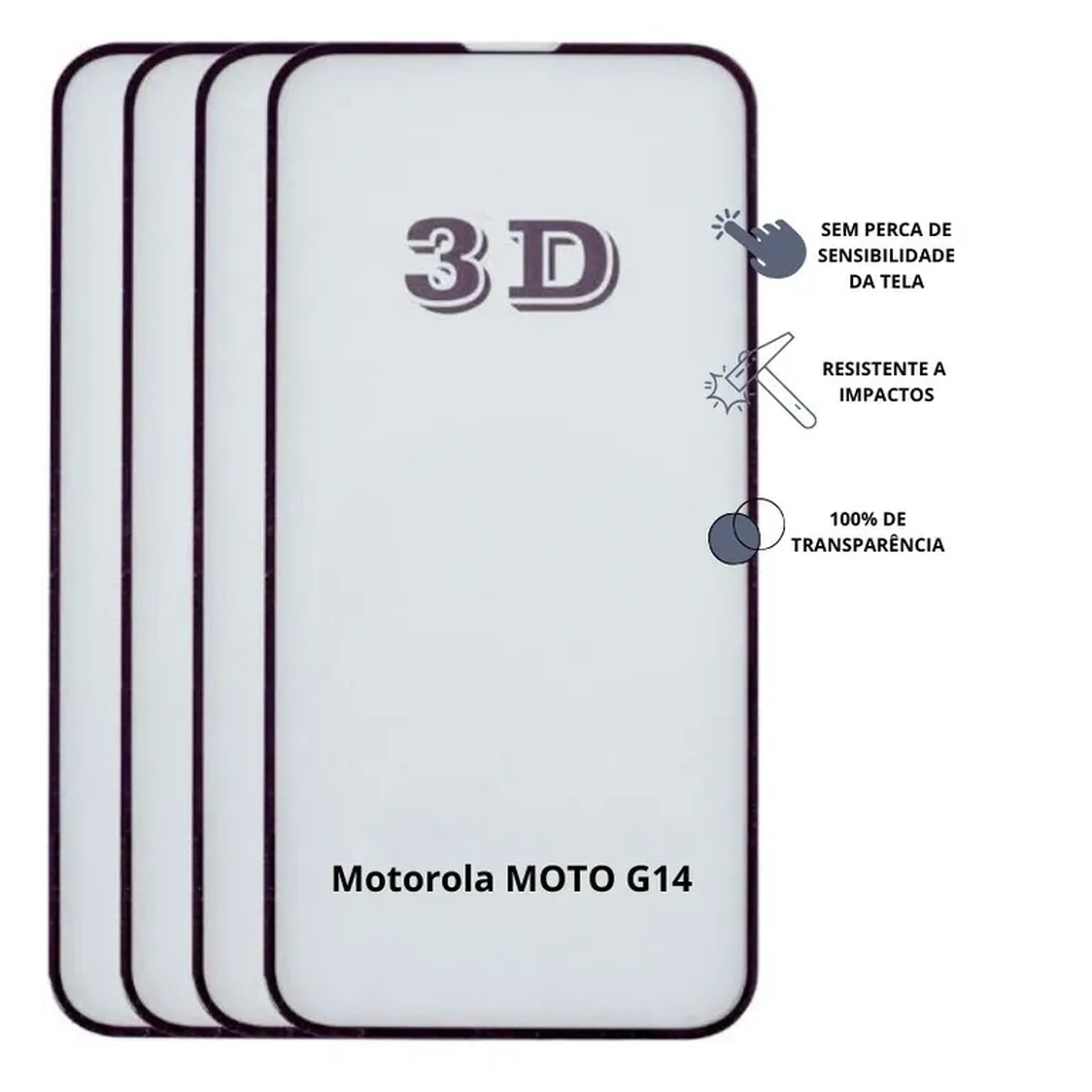 Pelicula Para Moto G14, De Vidro 3D imagem