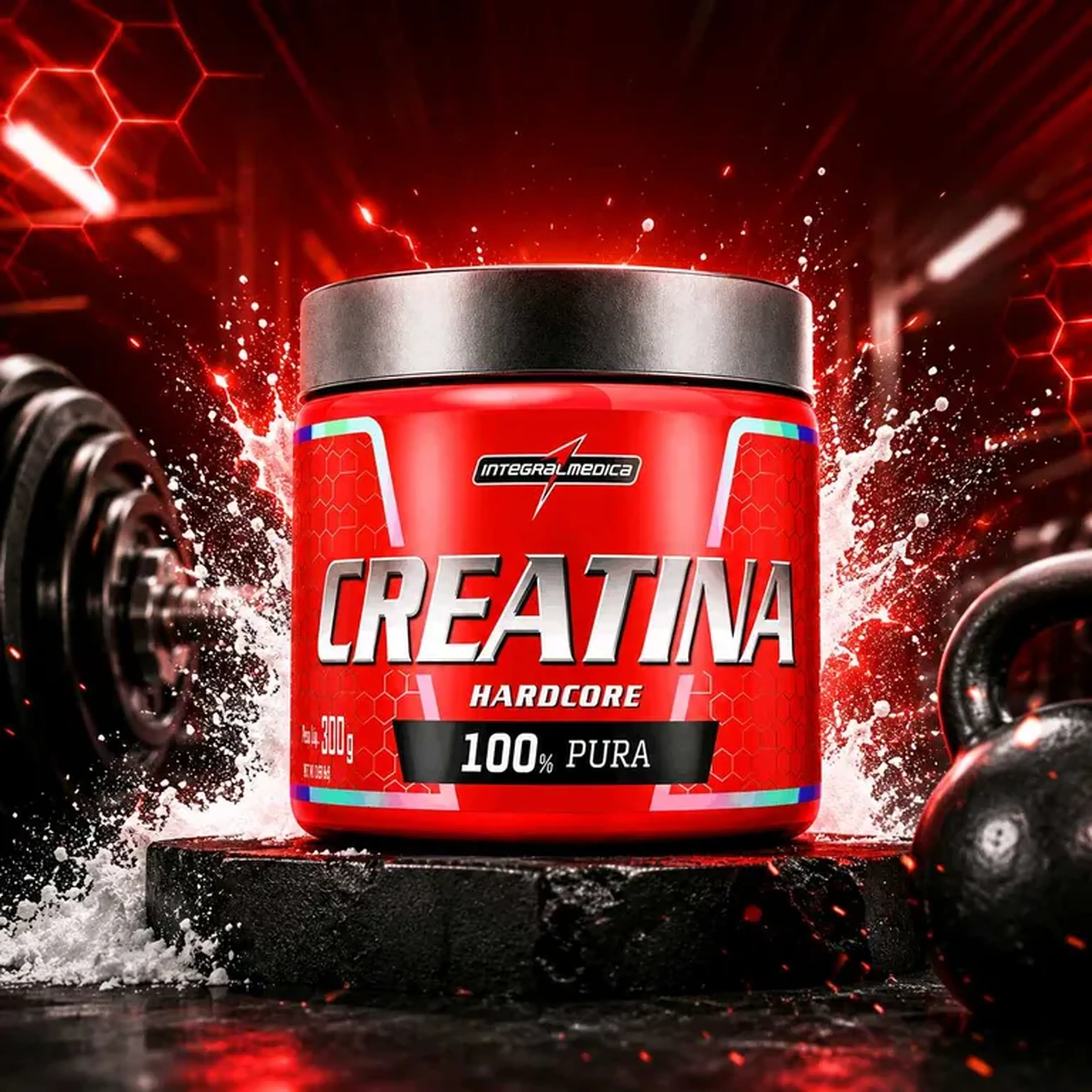 Creatina Hardcore 100% Pura 300g | Integralmedica imagem