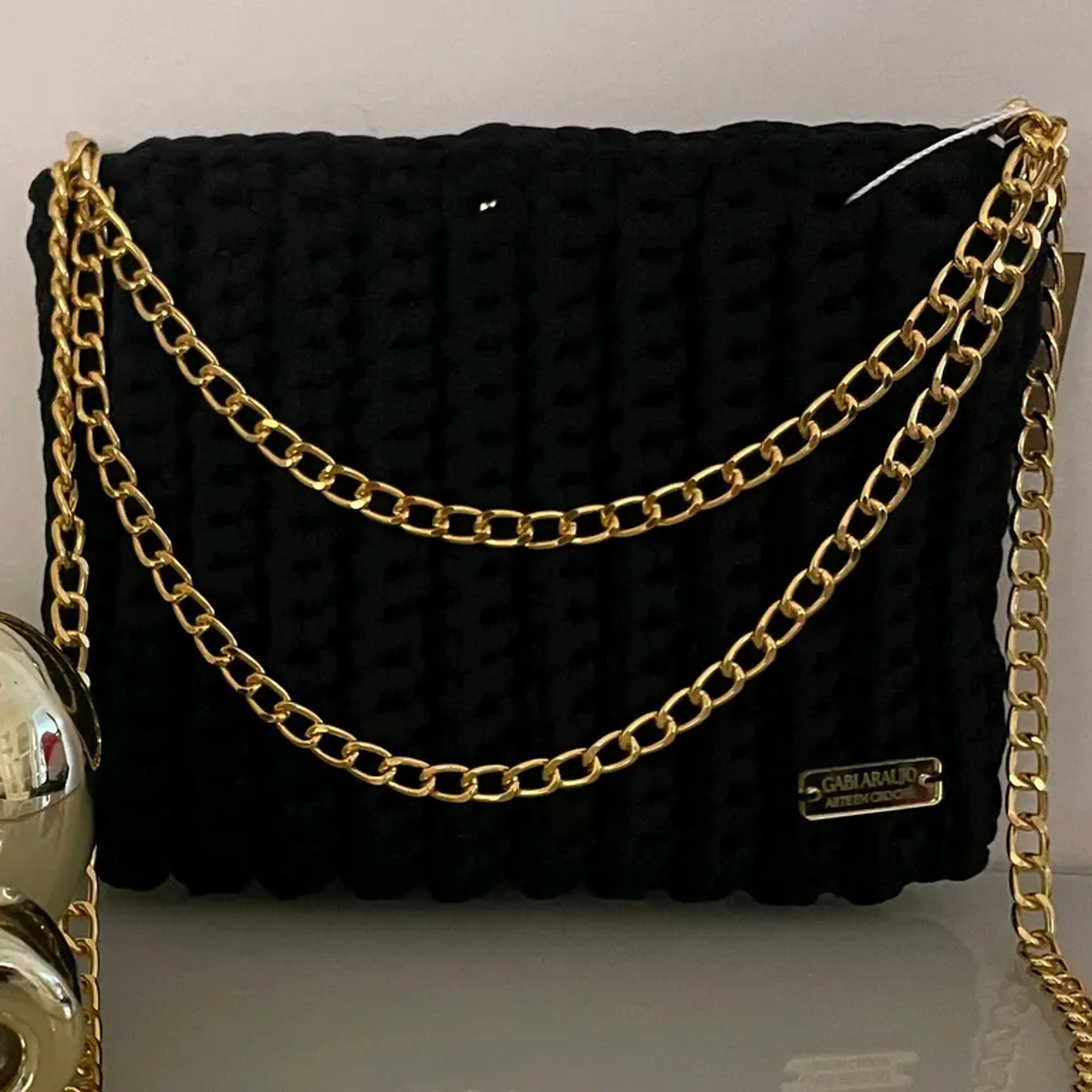 Bolsa Paula com Alça Crossbody Tradicional: Dourada imagem