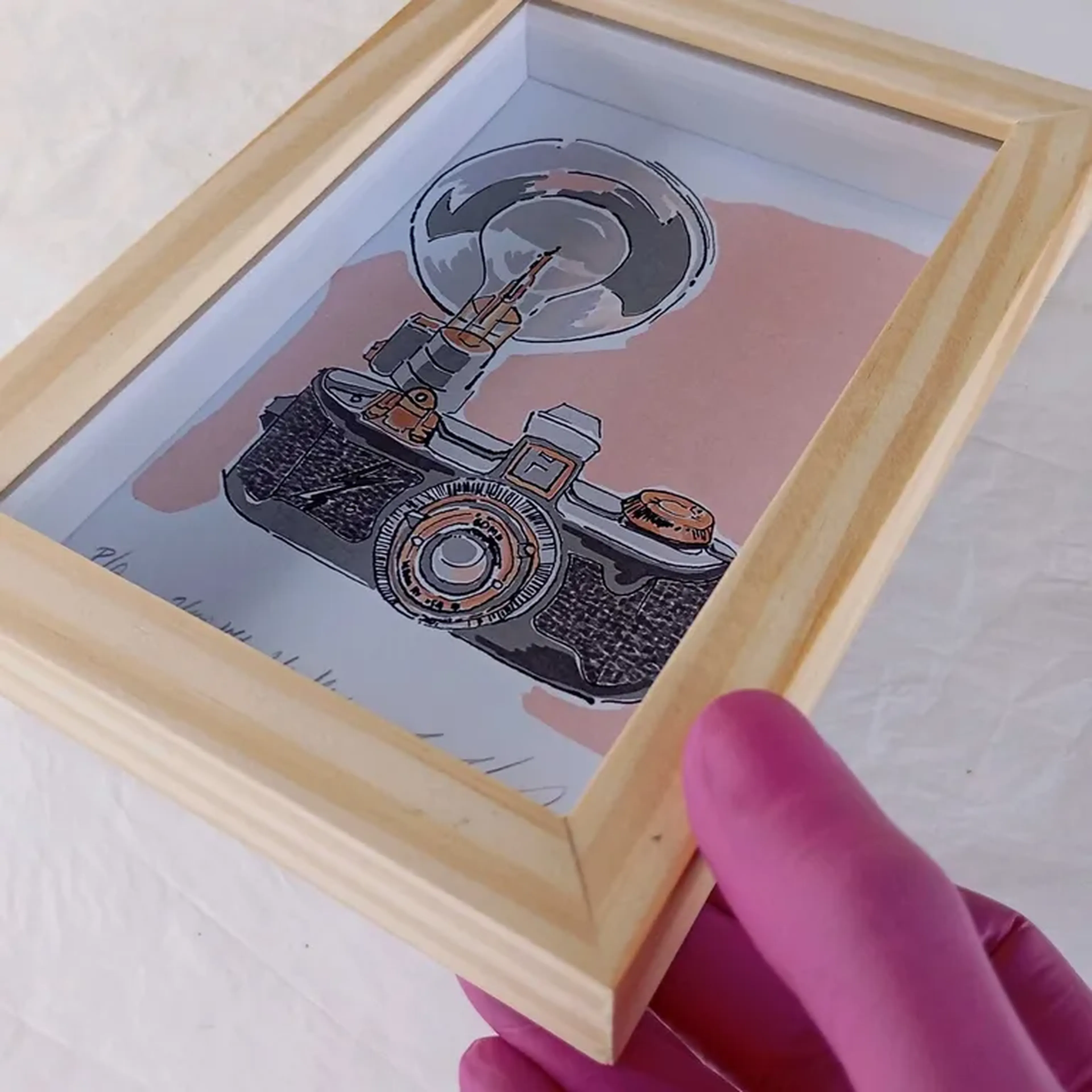 We Love Cameras - Uniflash - 10x15 cm moldura alta imagem