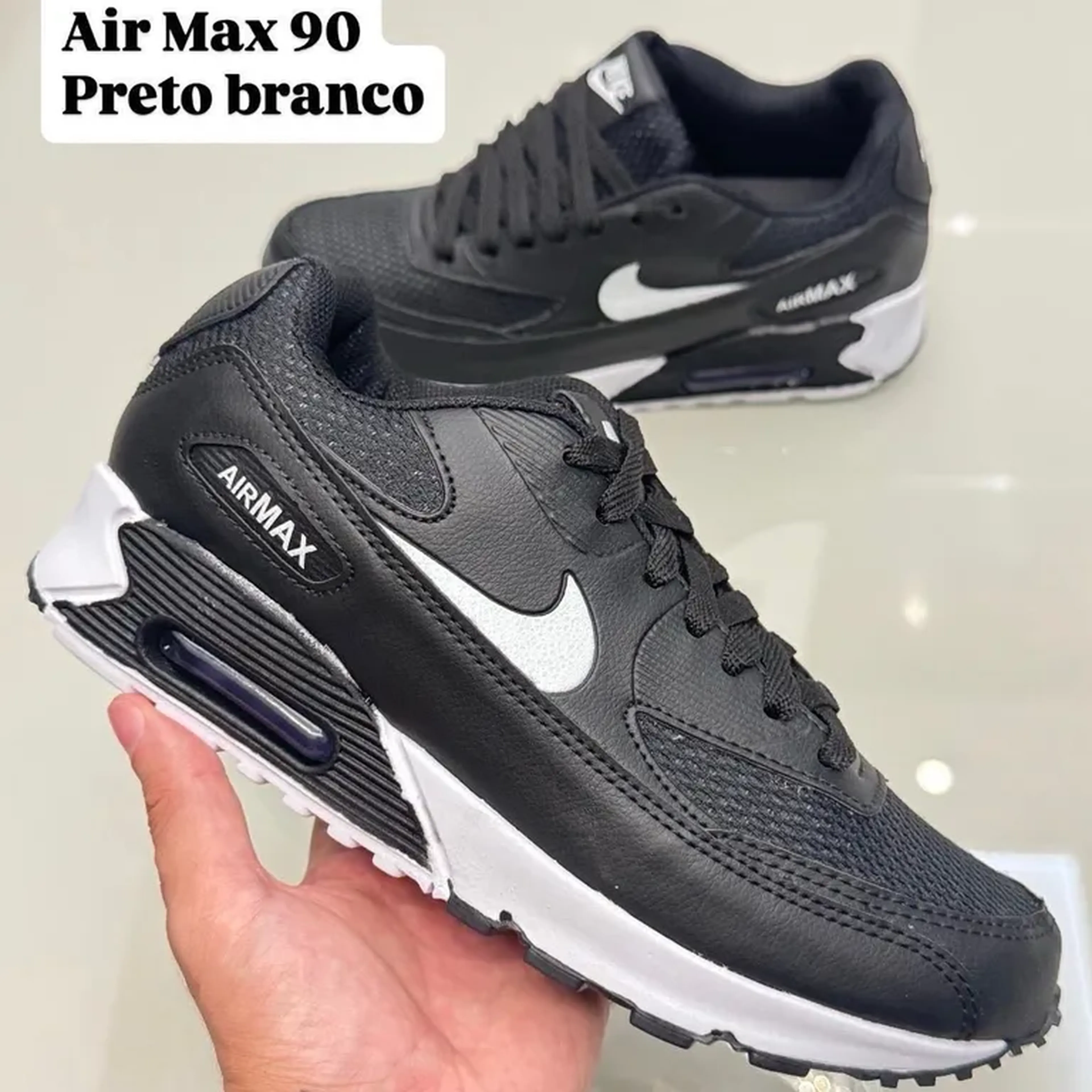 Air Max preto branco imagem