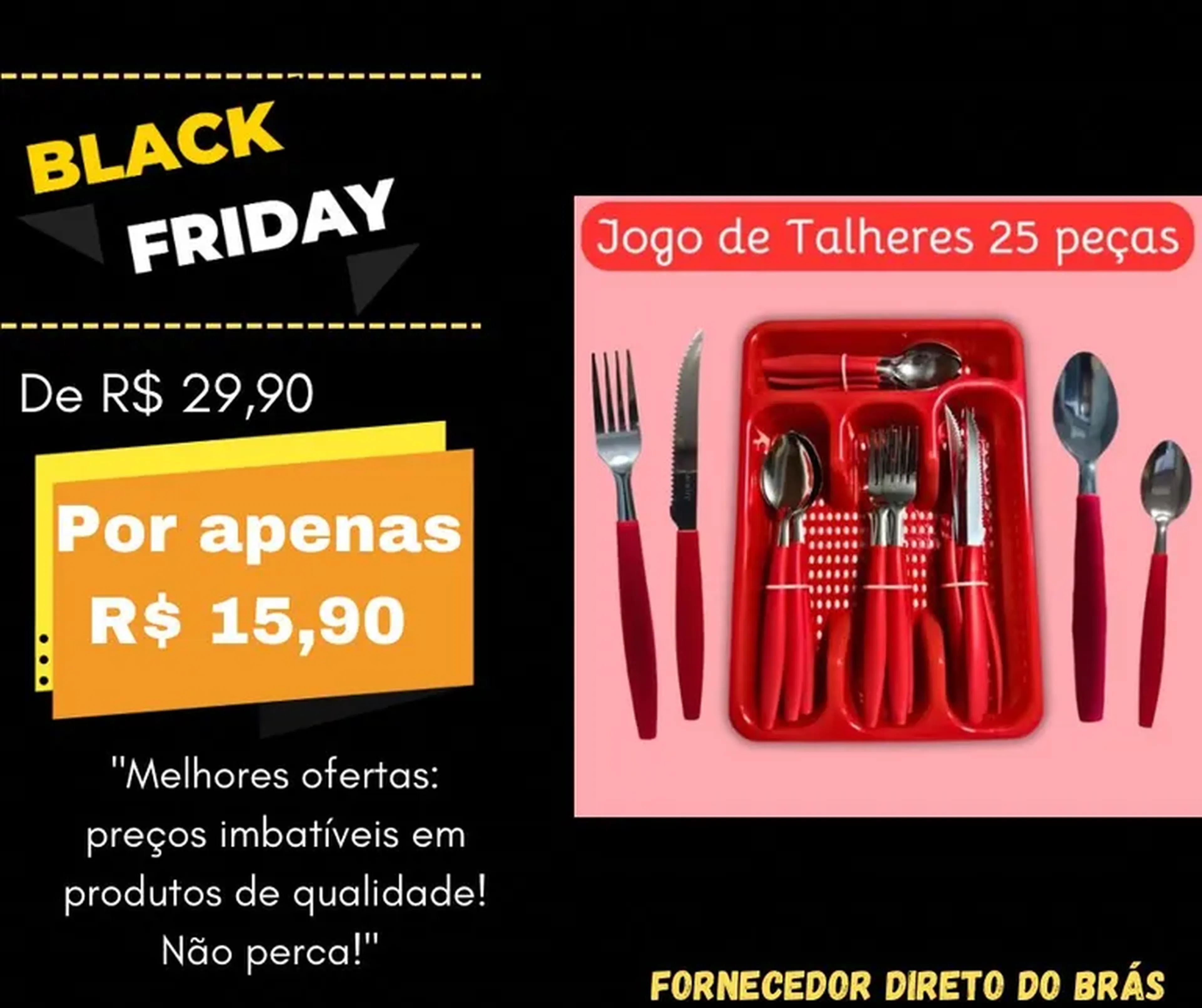 JOGO DE TALHERES COM 25 PEÇAS ACOMPANHA CAIXA DE A imagem