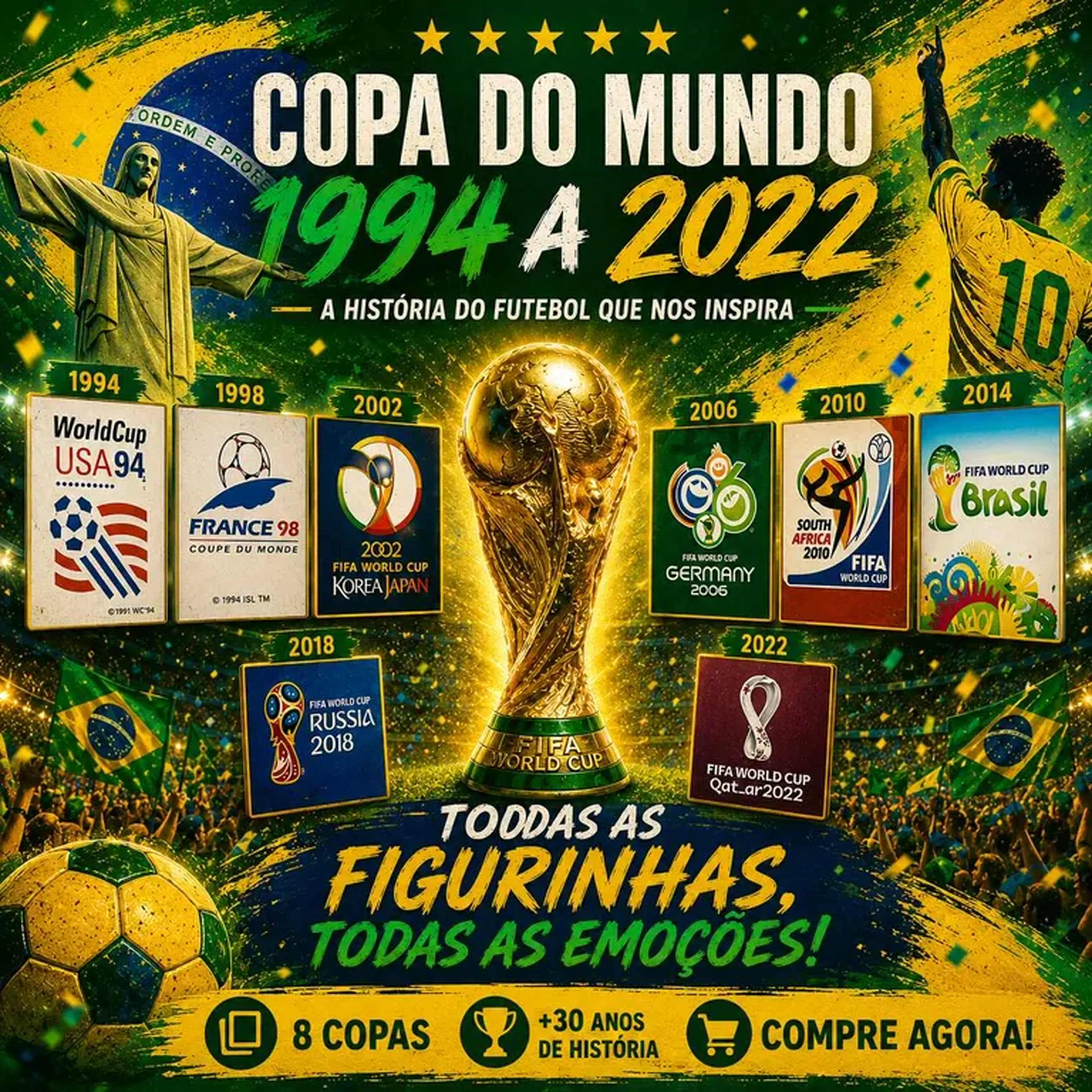 Coleção Histórica Copa do Mundo 1994 a 2022 imagem