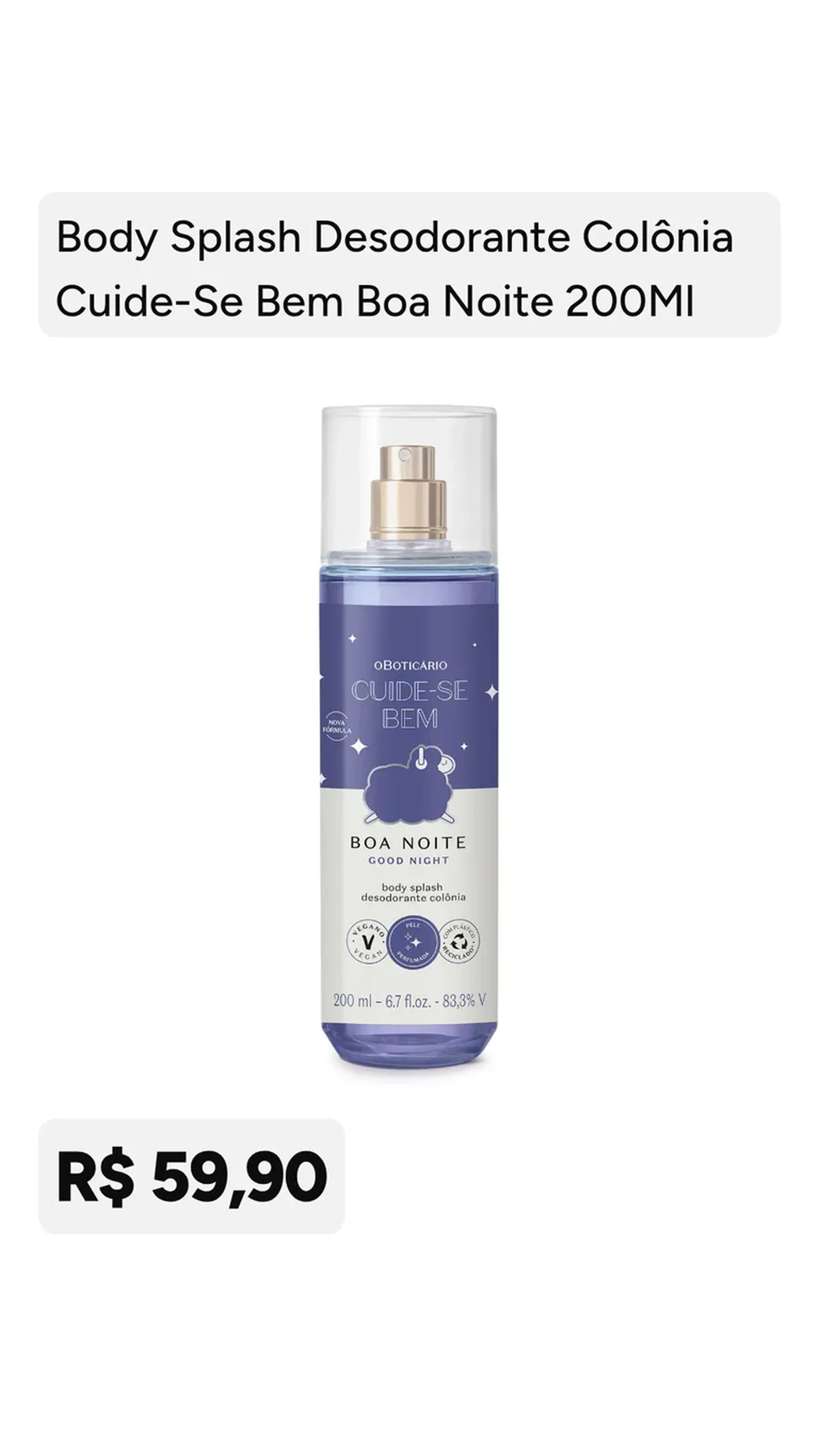 Body spray imagem