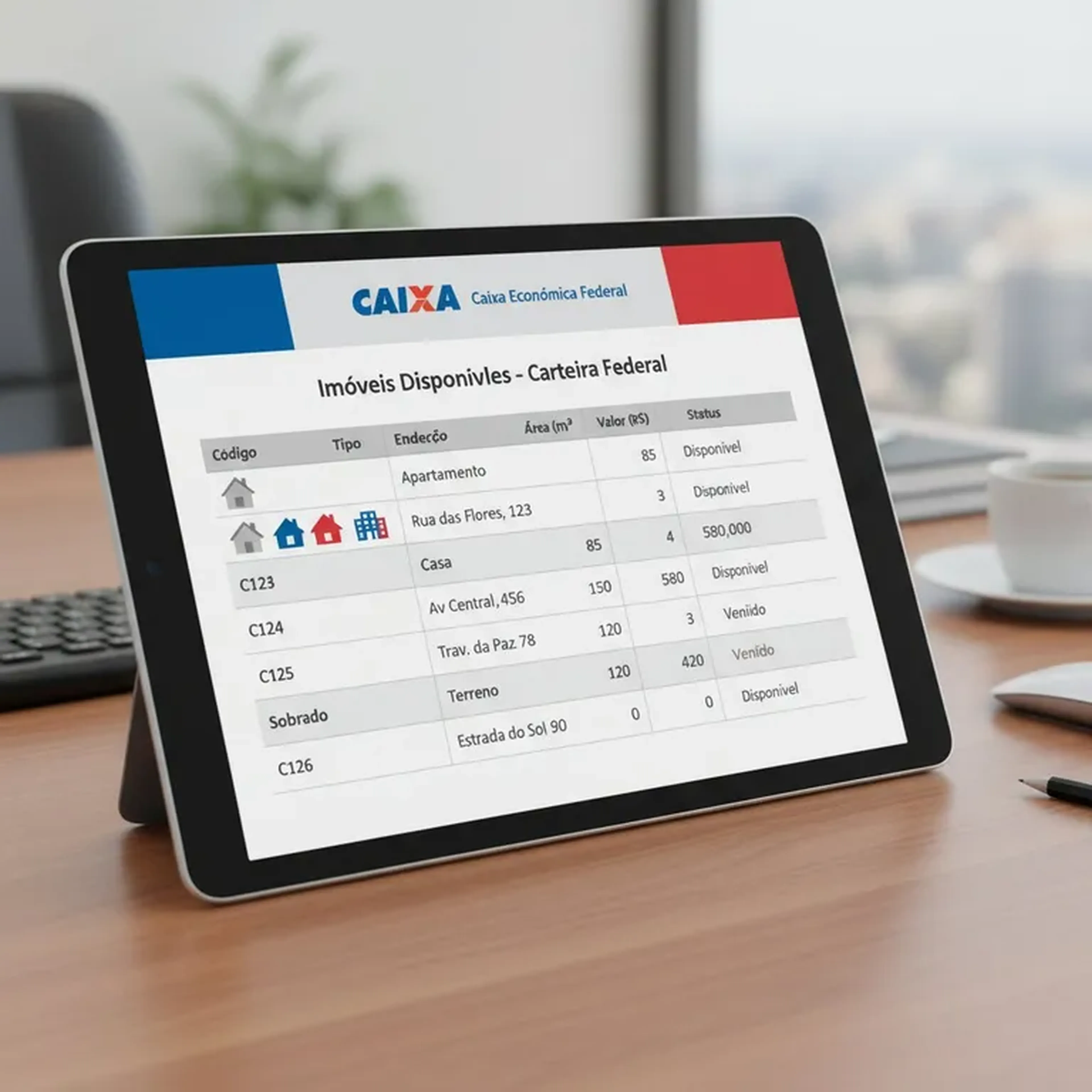 Lista Leilões Caixa imagem