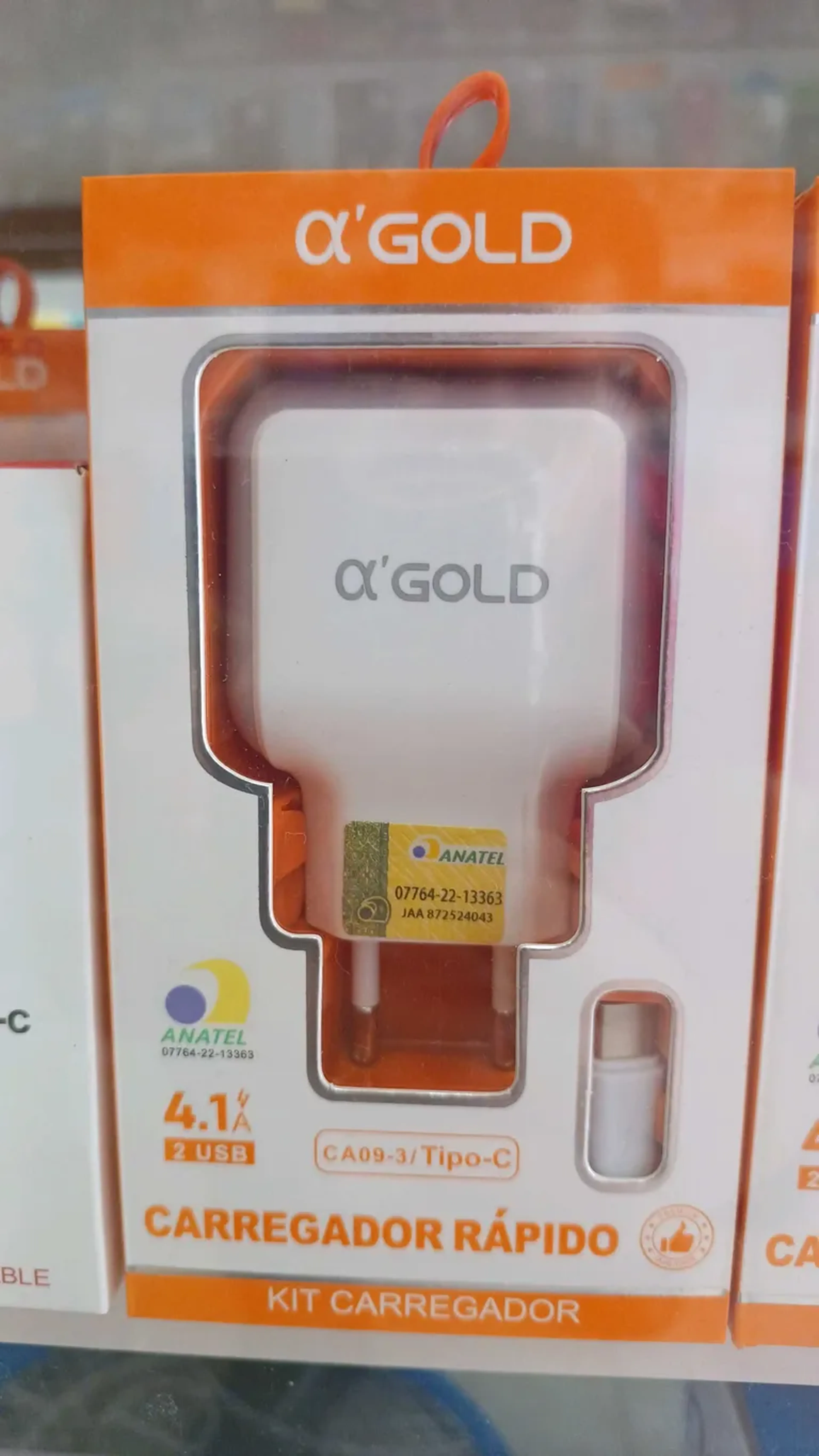 Carregador Rápido a'Gold tipo C imagem