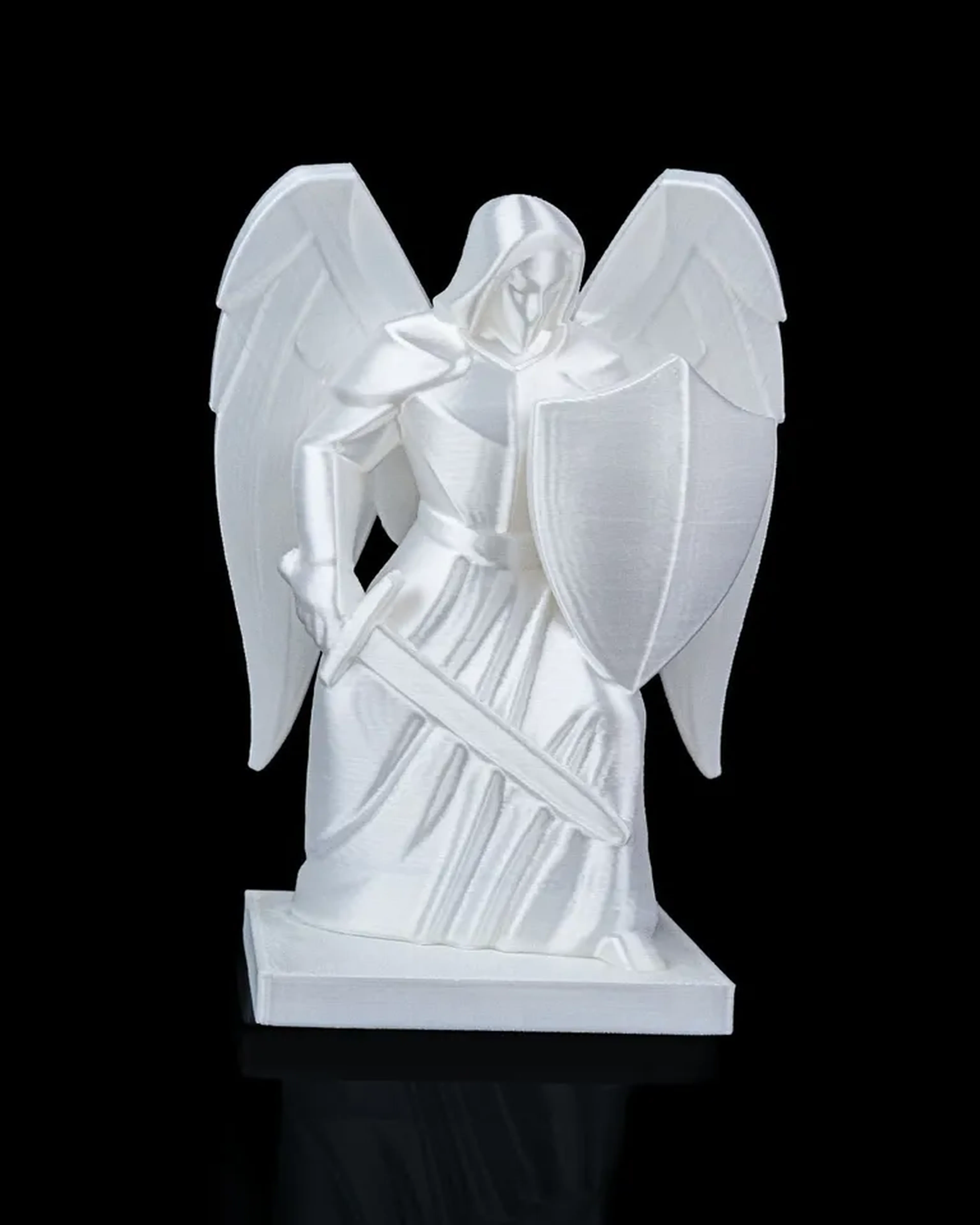 Estátua de Arcanjo Miguel Decorativa Impressa em 3D imagem