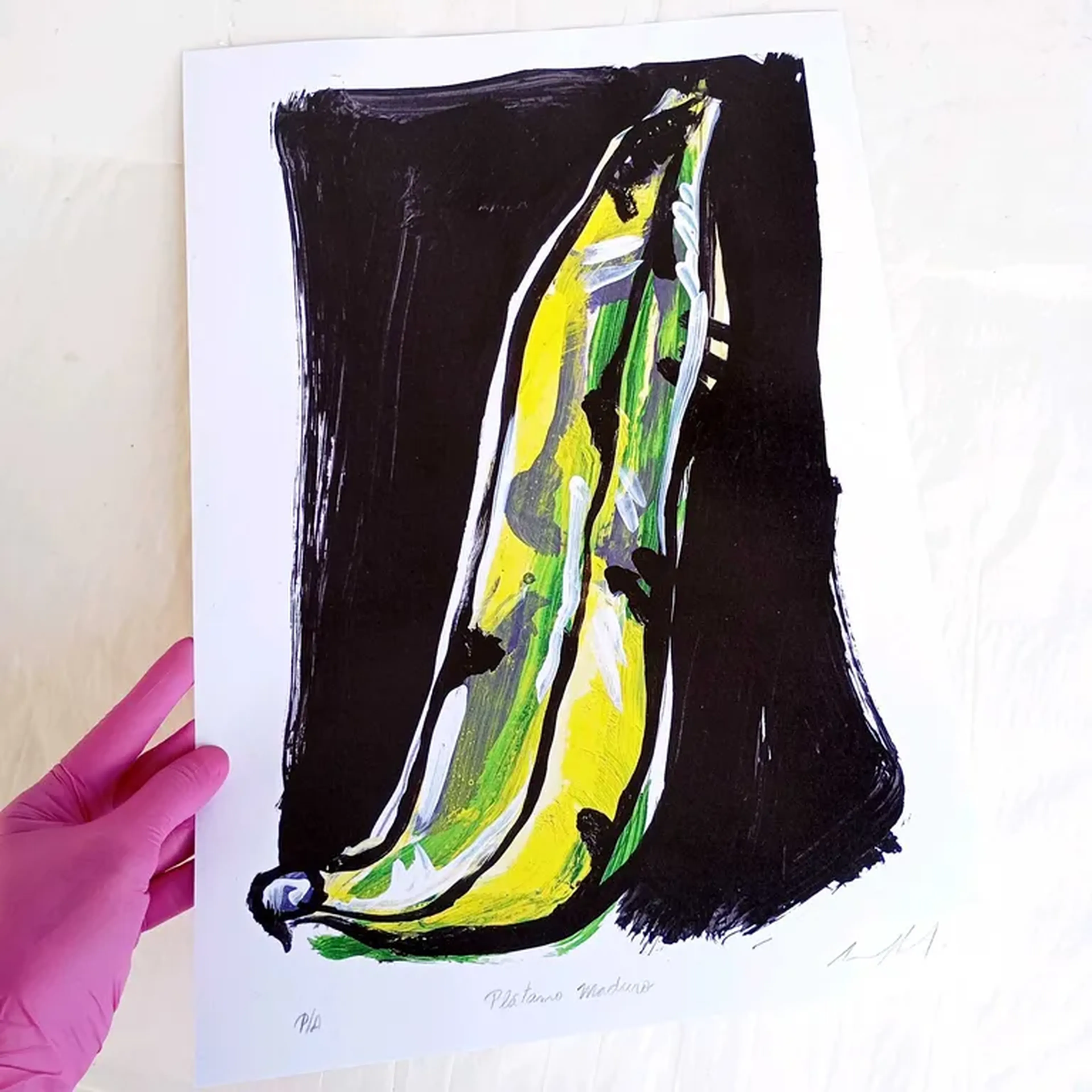 Para 5° C - Plátamo maduro - 30 x 42 cm gravura assinada imagem