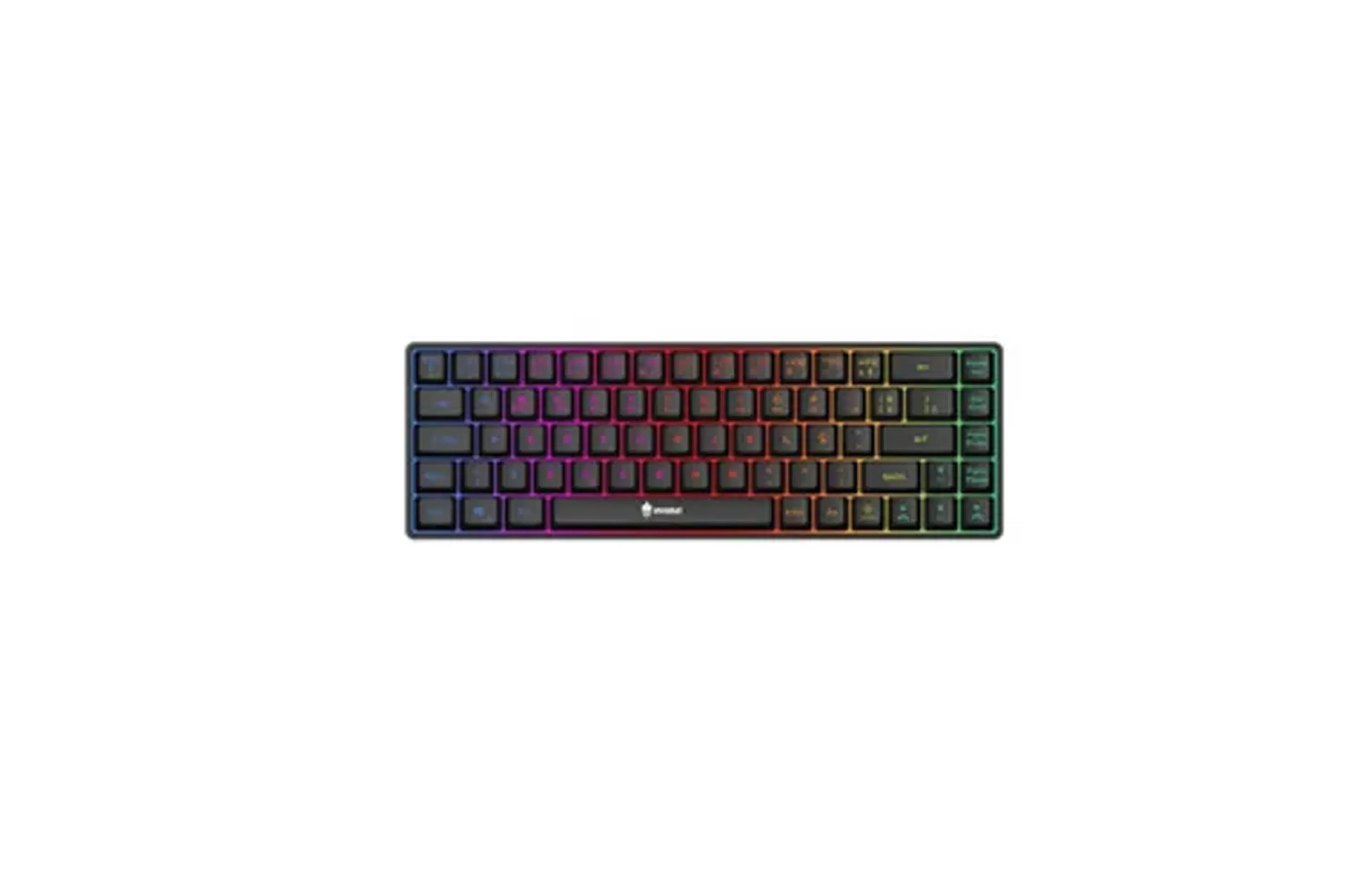 Teclado Gamer Eg211 Led Backlight Rainbow 60% Fay USB Preto Ev imagem