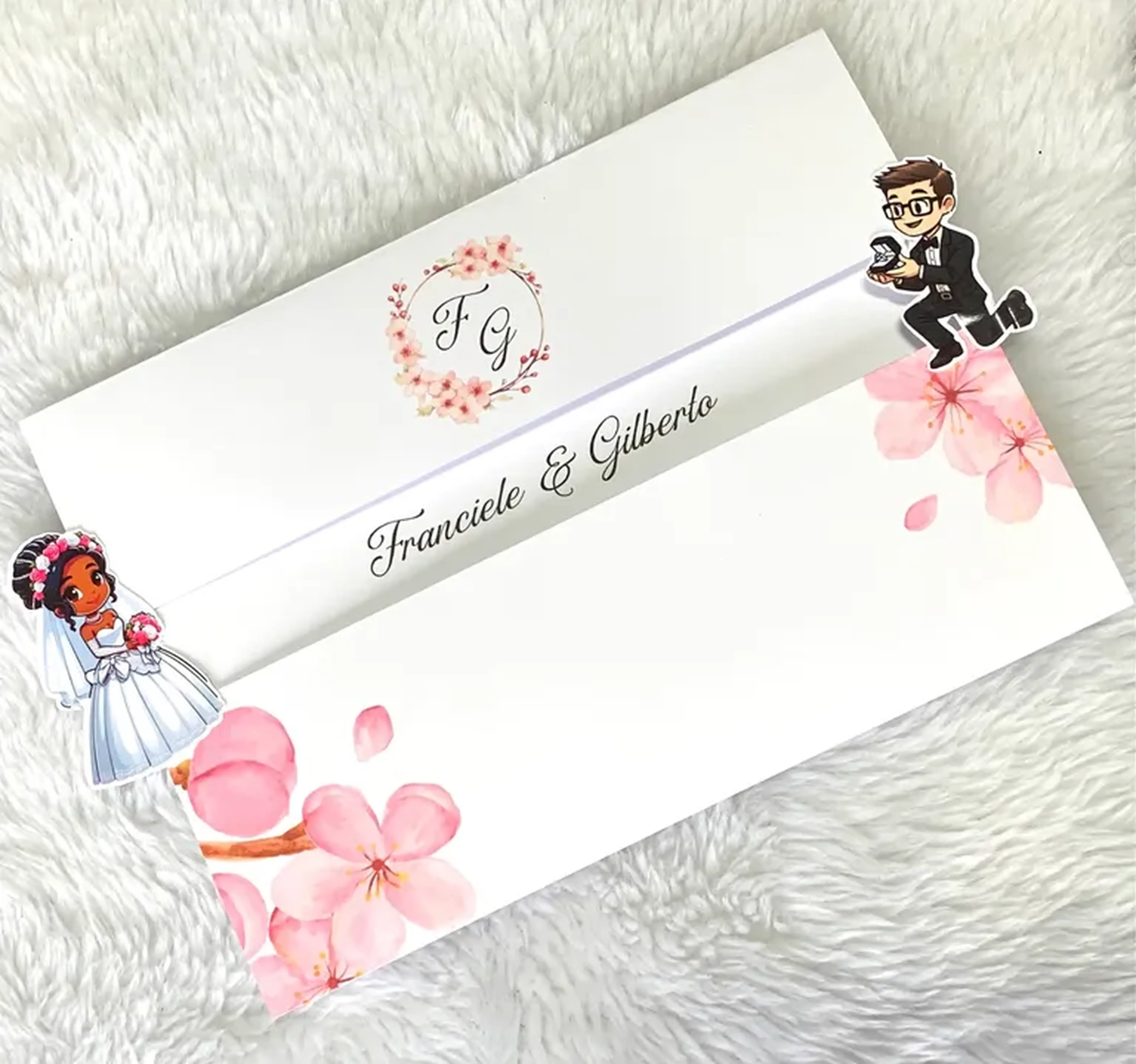 Convite de casamento retrátil imagem