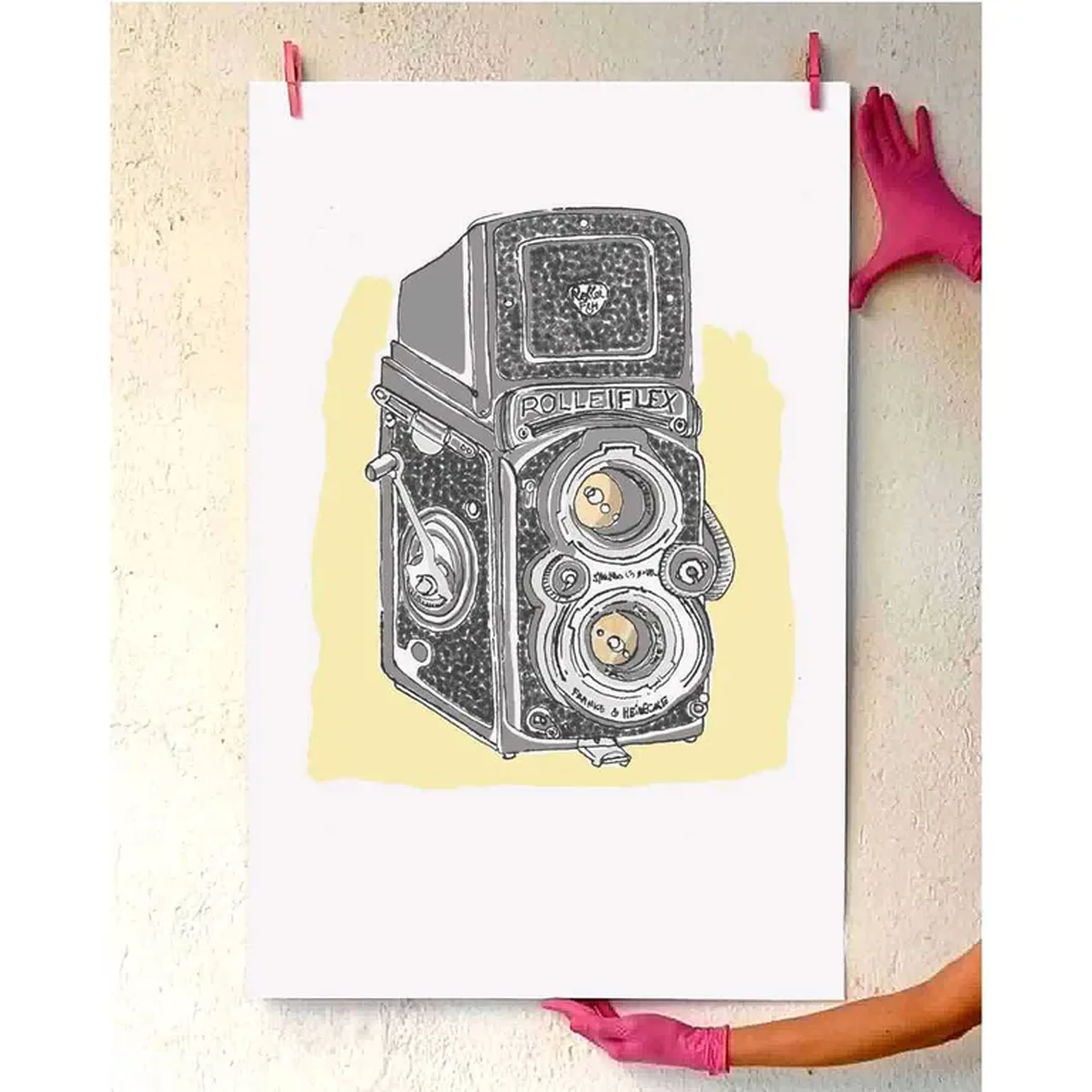 We love cameras - Rolleiflex E3 - 60x90 cm gravura digital imagem