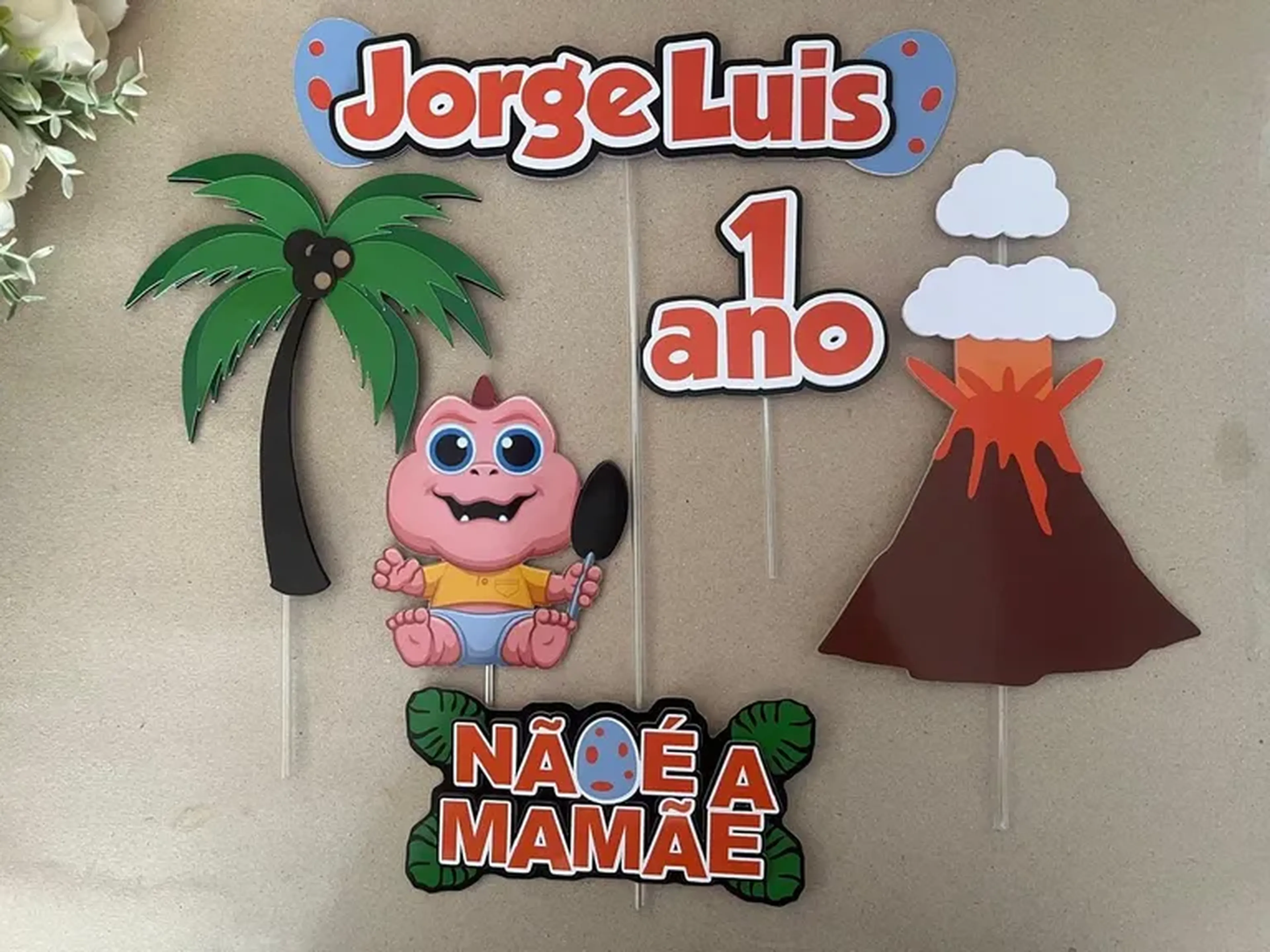 Arquivo Digital Topo de bolo - Baby Sinclair imagem