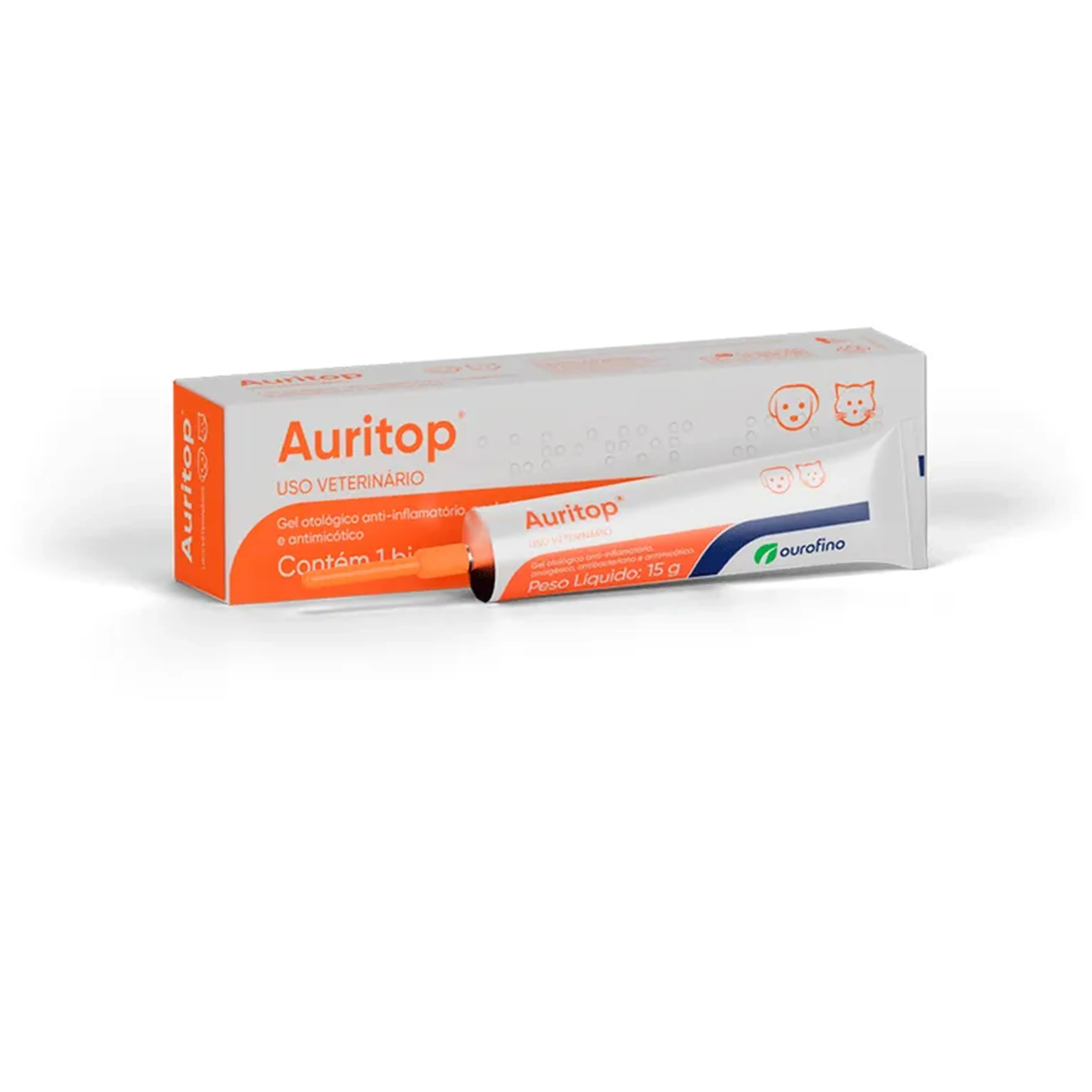 Auritop Gel Otológico Ourofino 15g imagem