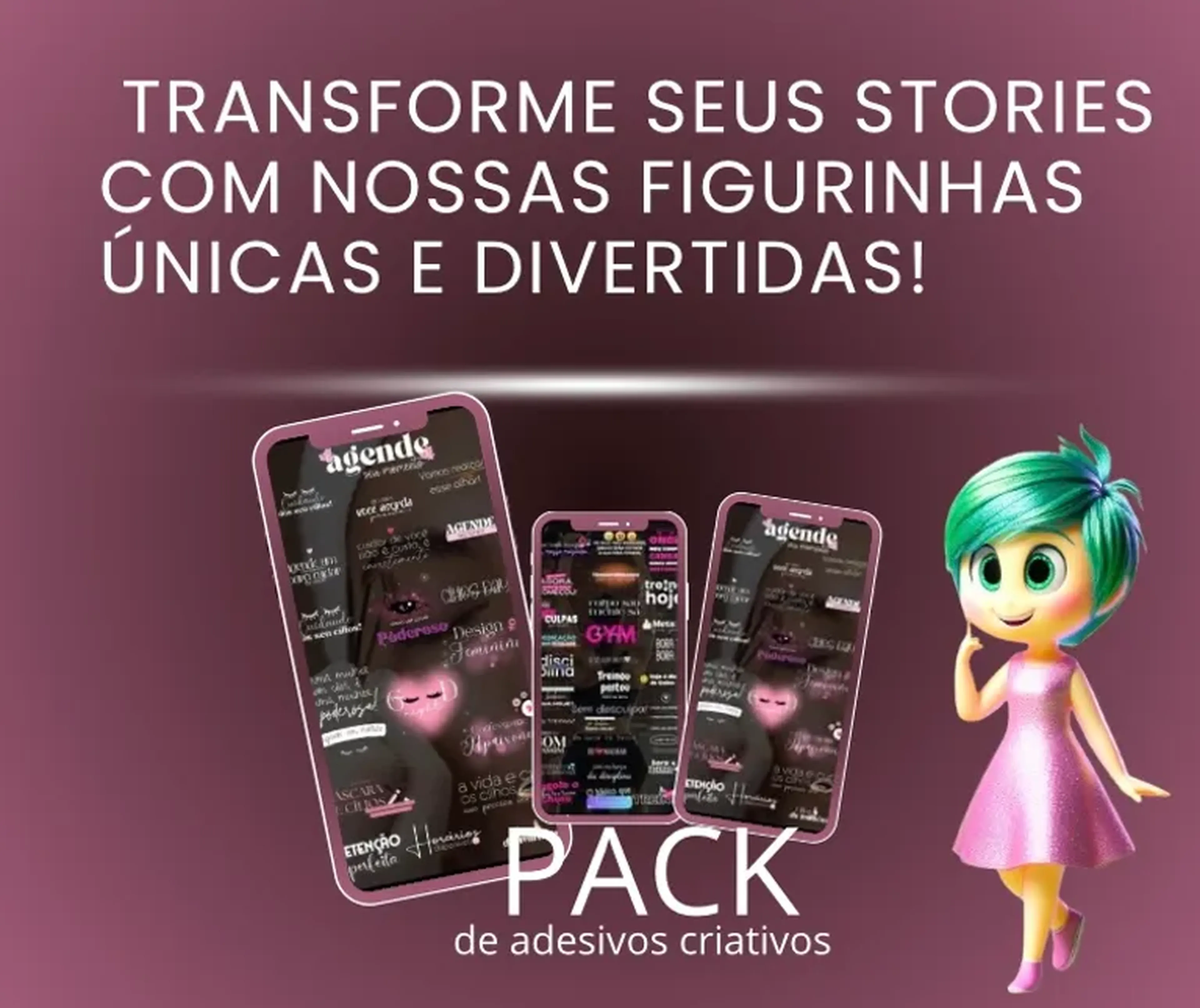 Pack de adesivos para Stores Criativos imagem