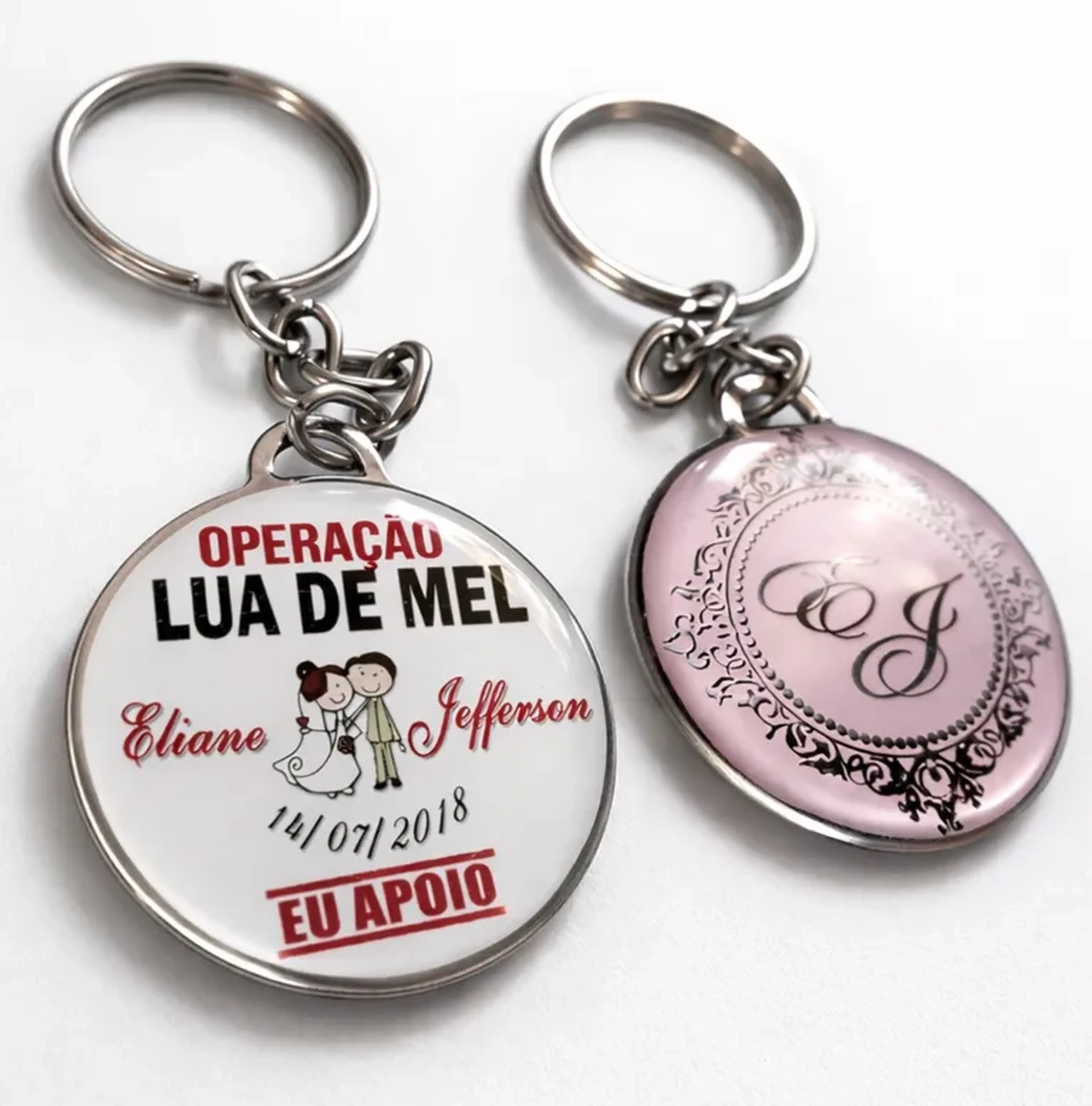 100 unidades - Chaveiro Personalizado em Metal Resinado imagem