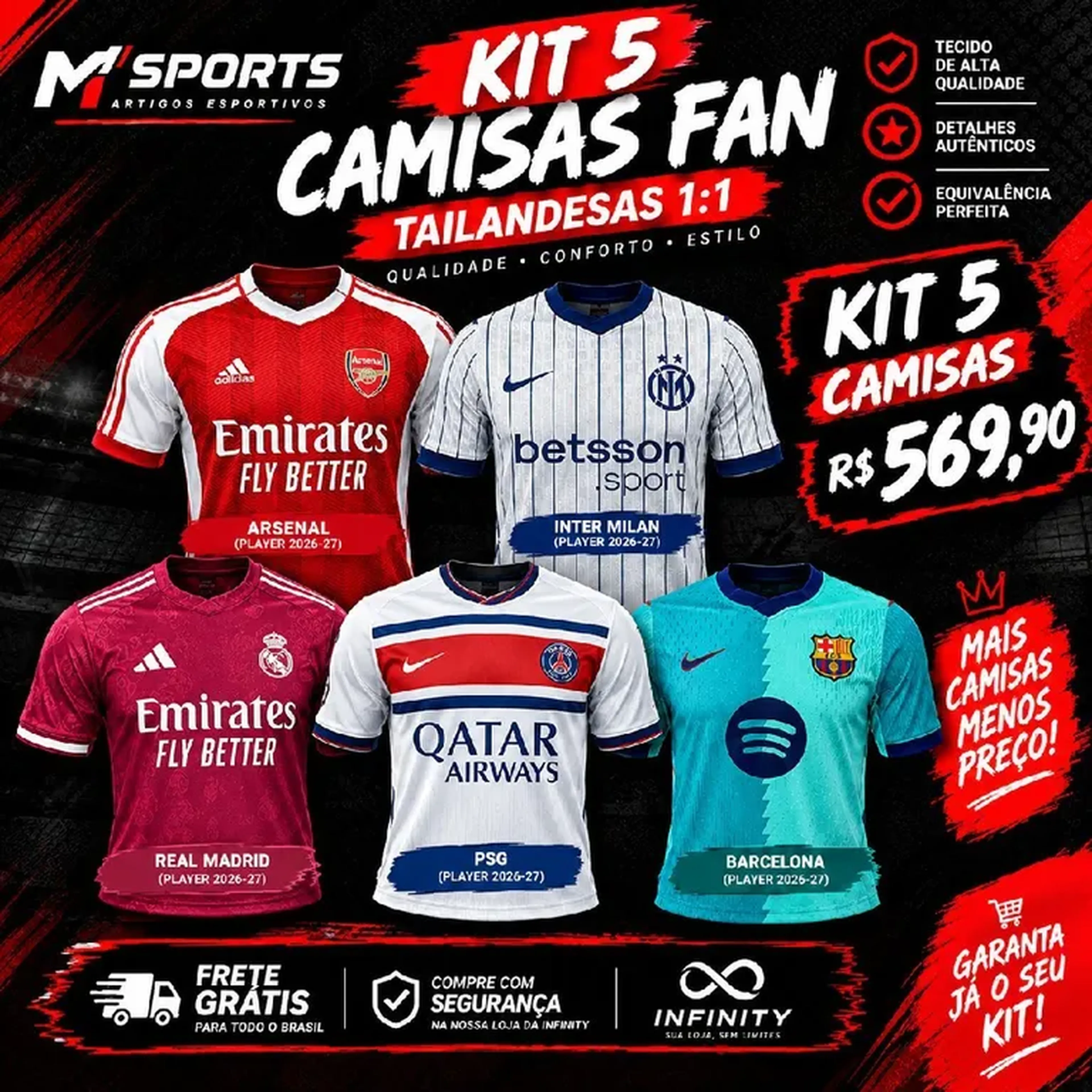 KIT 5 | CAMISAS TAI imagem