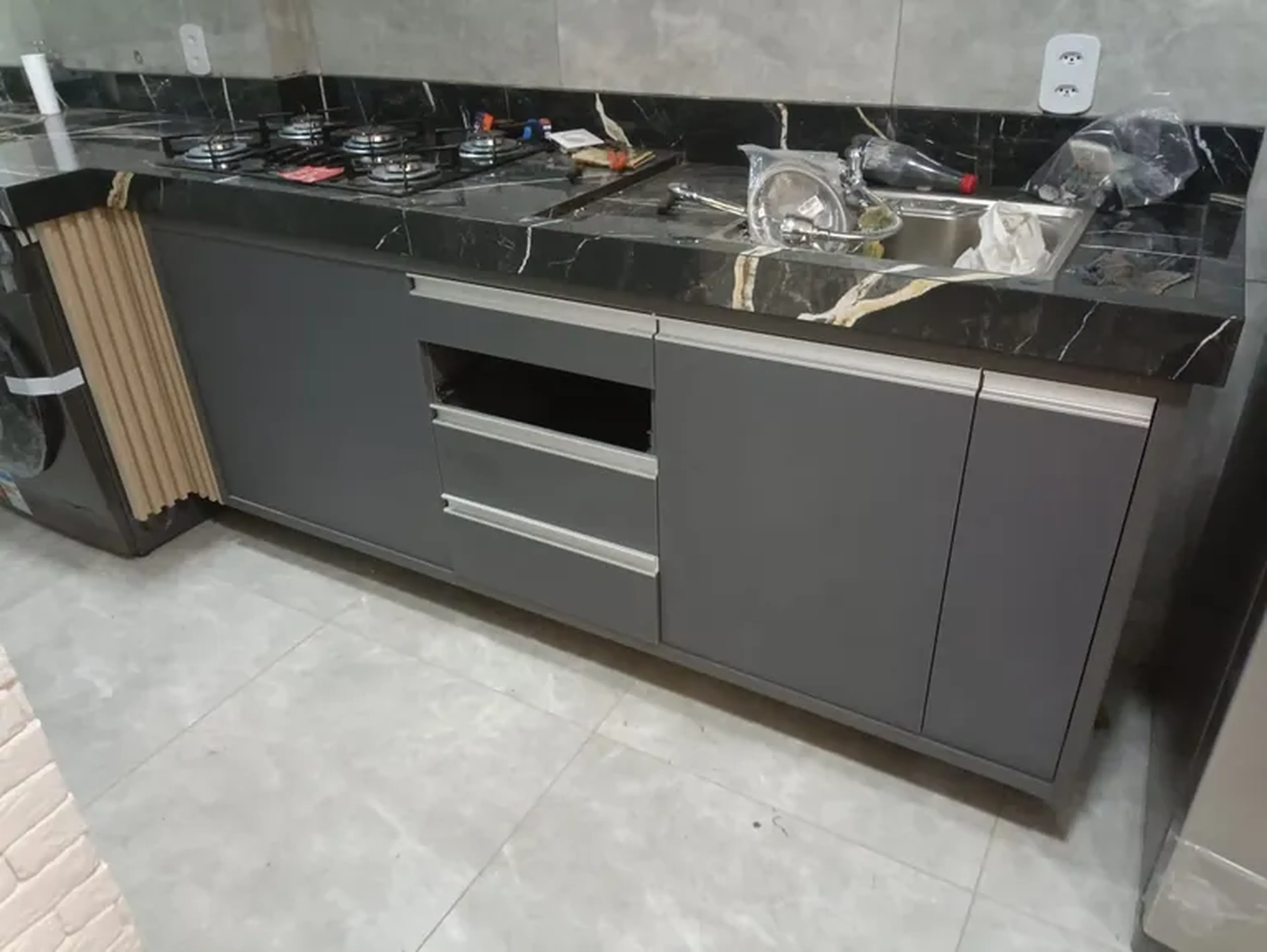 Cozinha cuba e tanque inox imagem