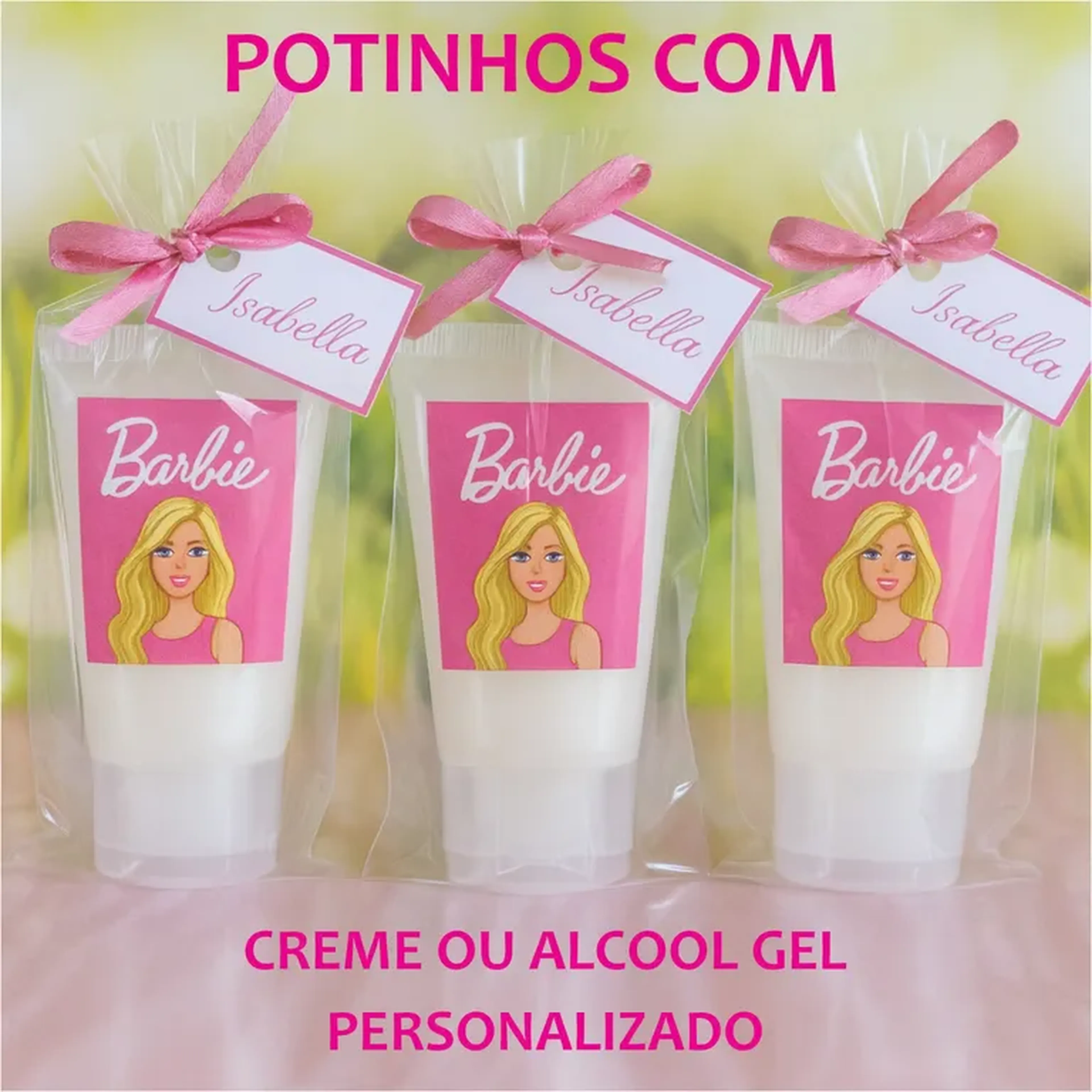 BISNAGA ALCOOL GEL, HIDRATANTE PERSONALIZADO KIT COM 15 UNIDADES imagem