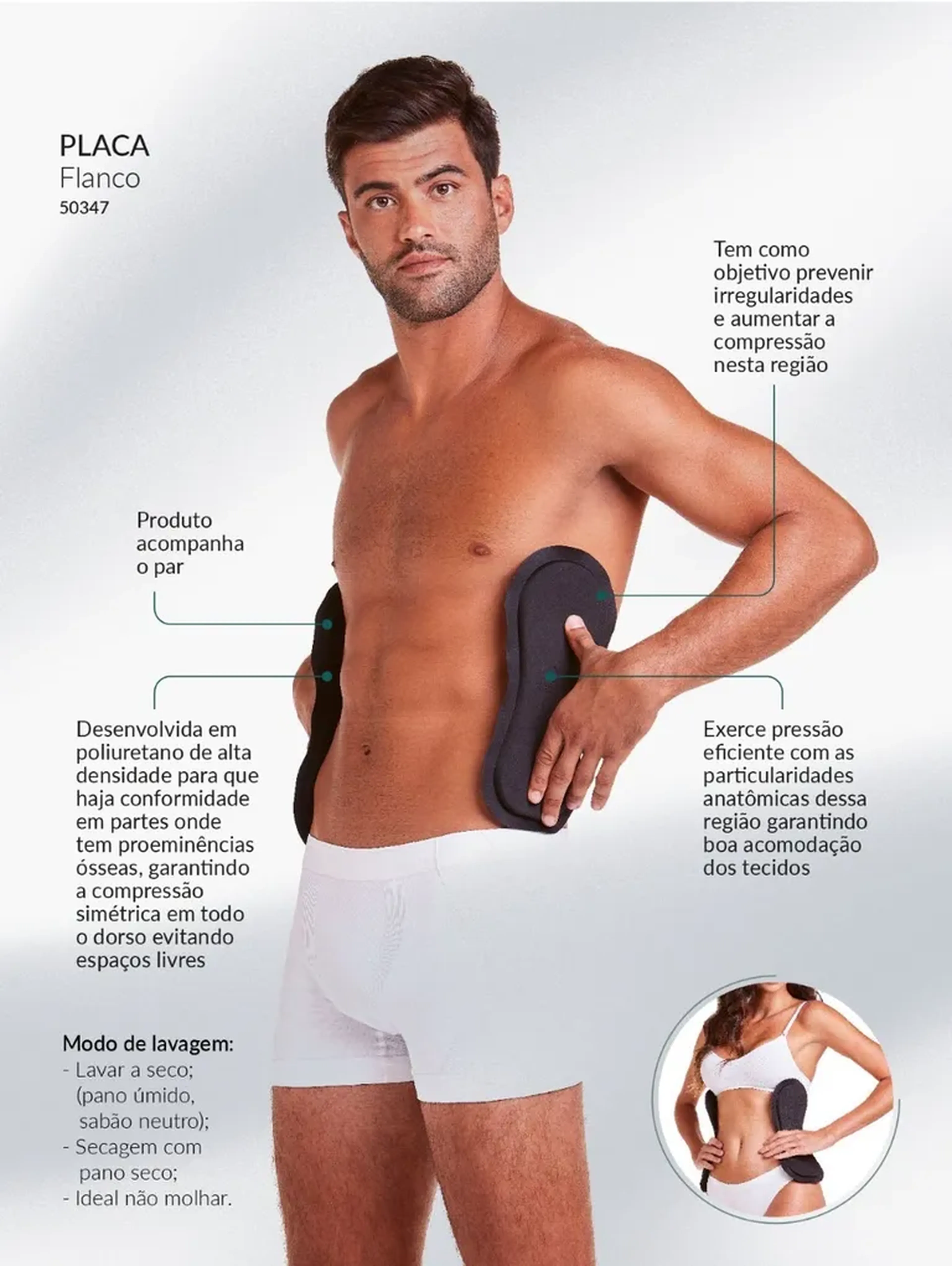 Placas compressiva flanco imagem