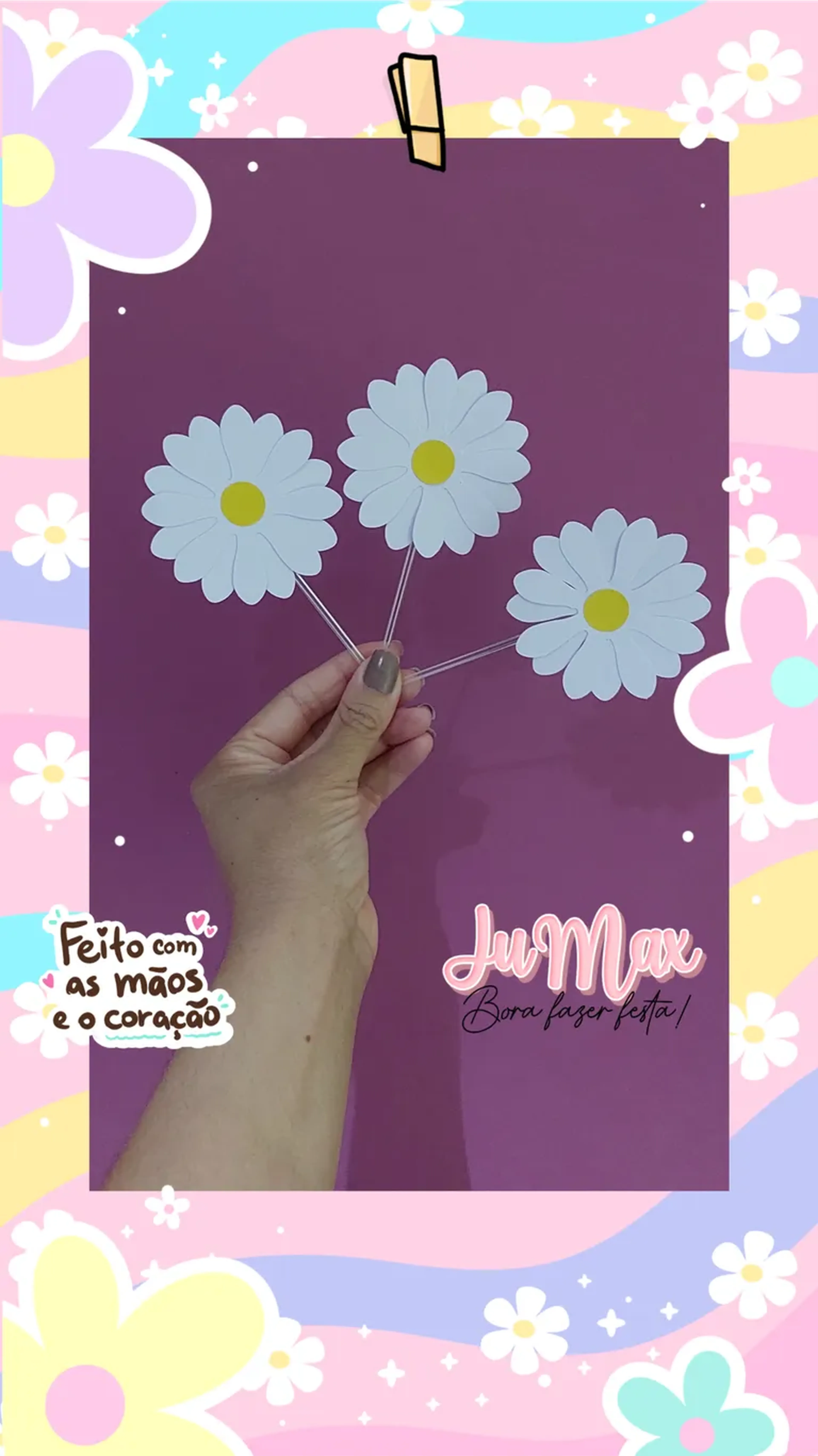 Margaridas Topper de bolo ou doces imagem
