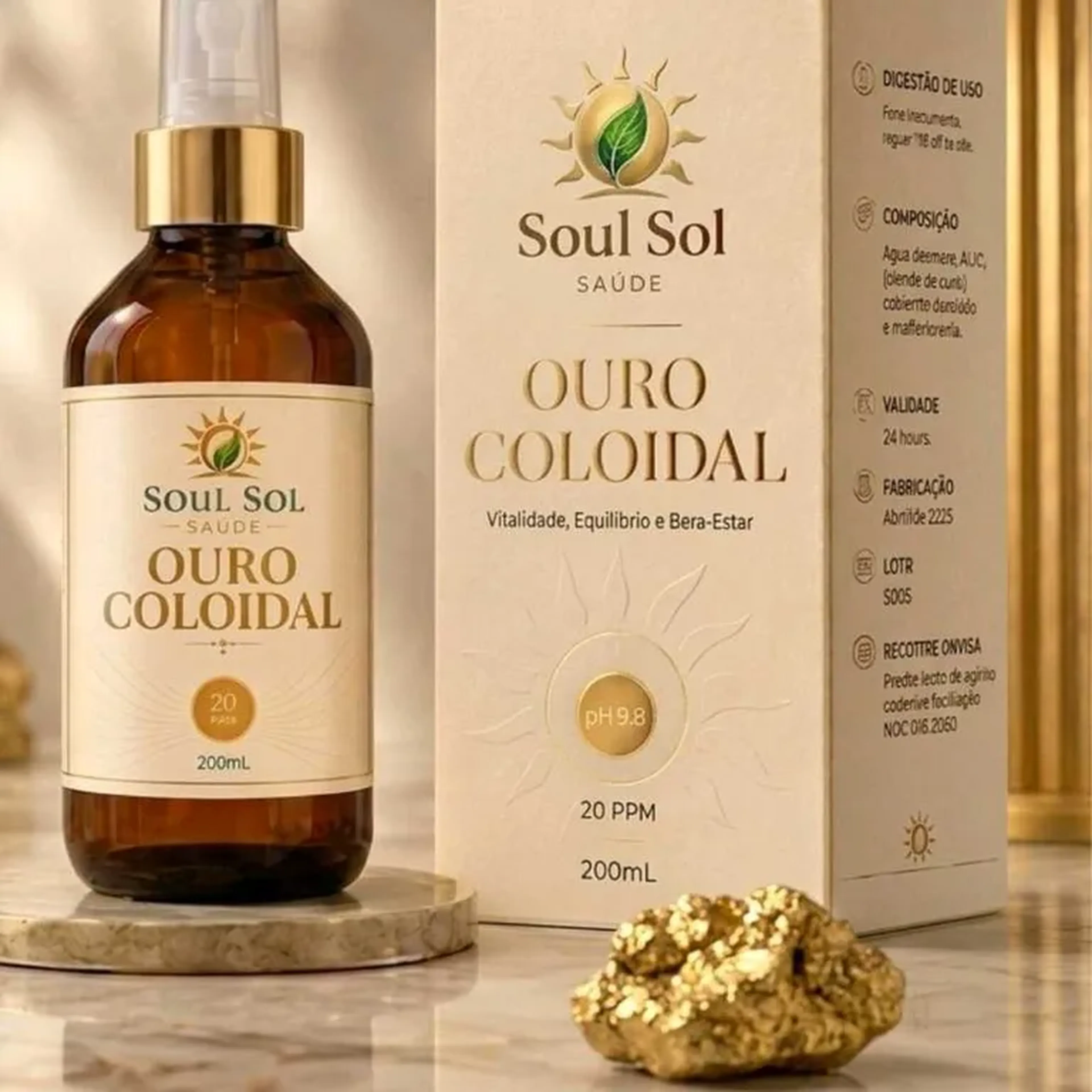 Ouro Coloidal Soul Sol: Vitalidade e Performance Mental imagem