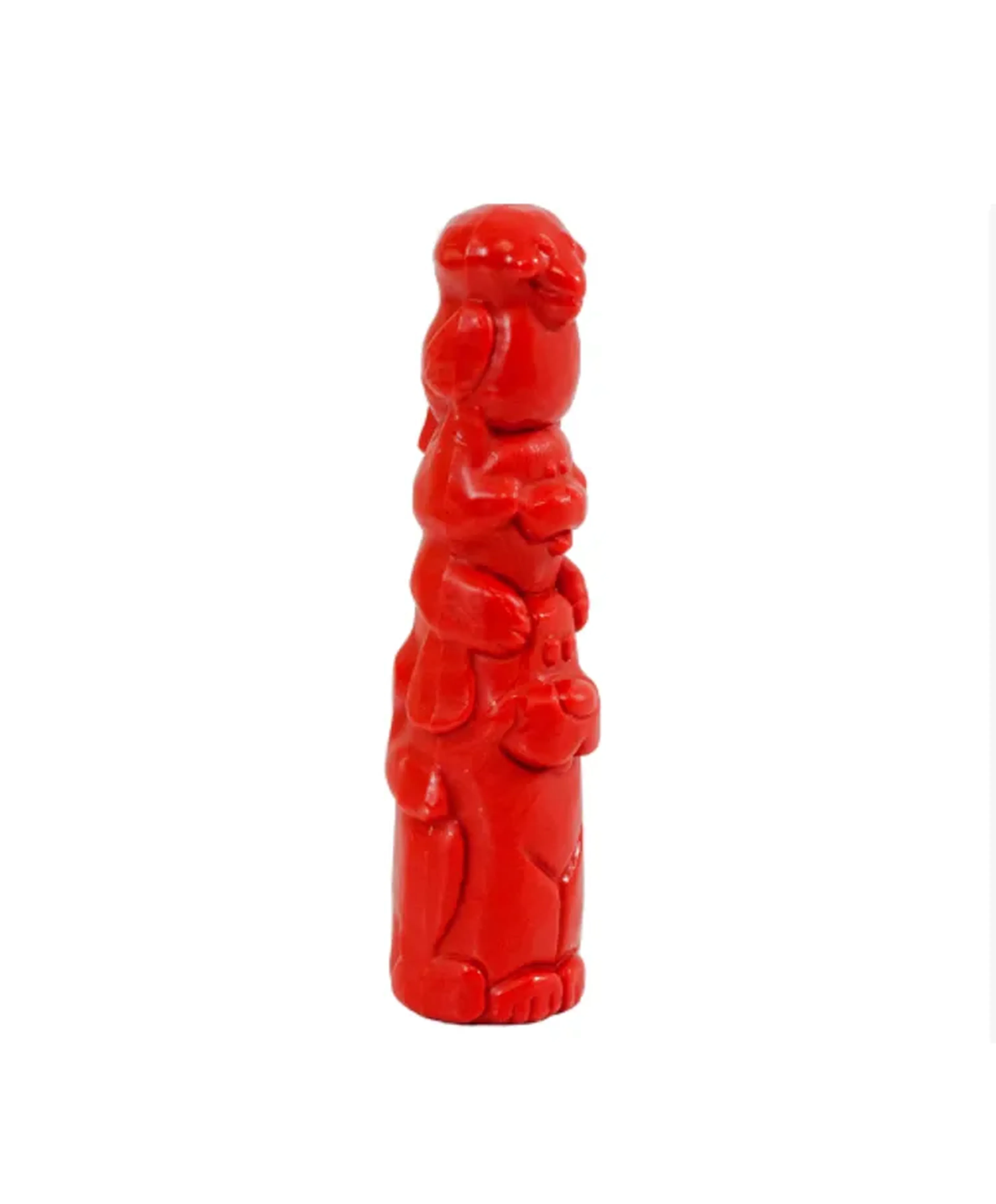 Brinquedo Mordedor Pet Games Totem Nylon Vermelho para Cães - P imagem
