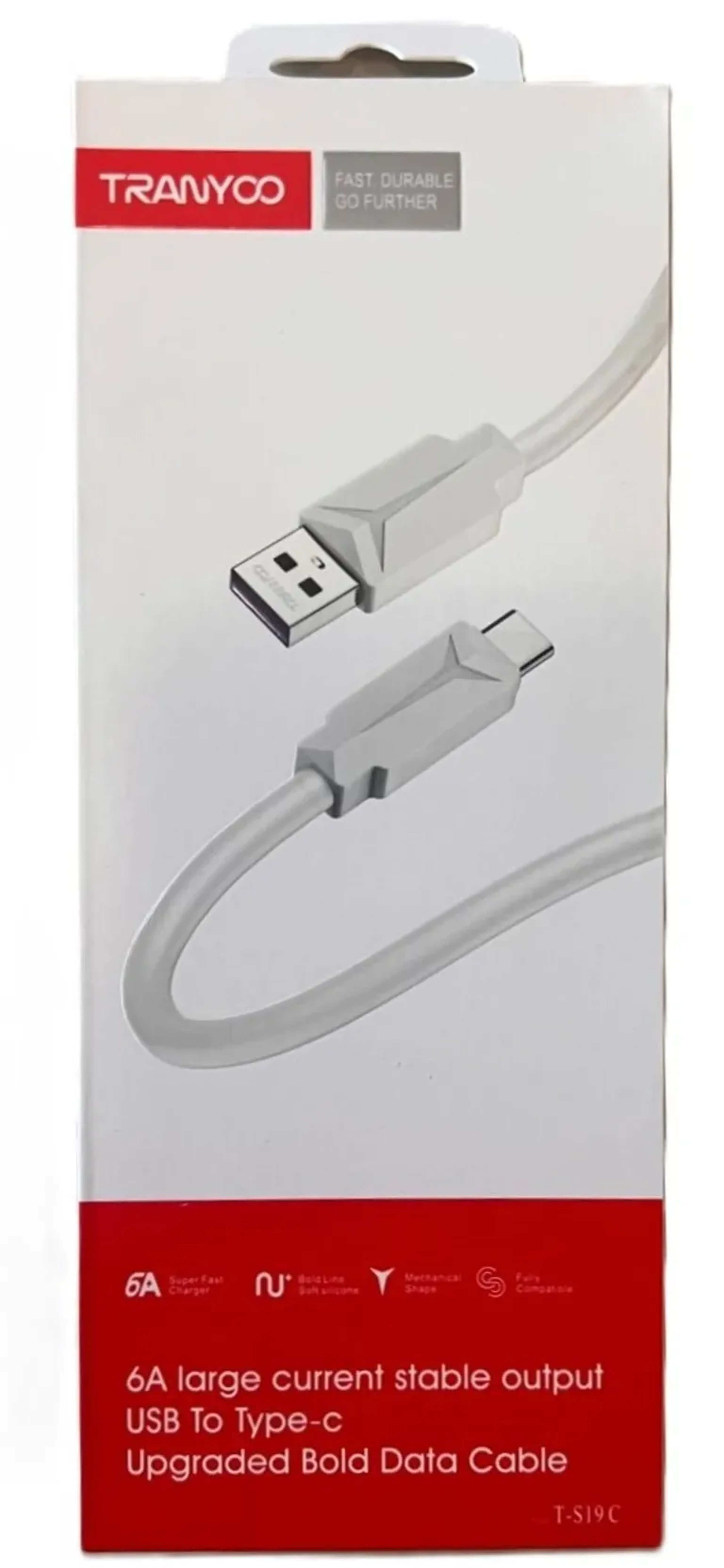 CABO 1M REFORÇADO TIPO C 6A BRANCO imagem