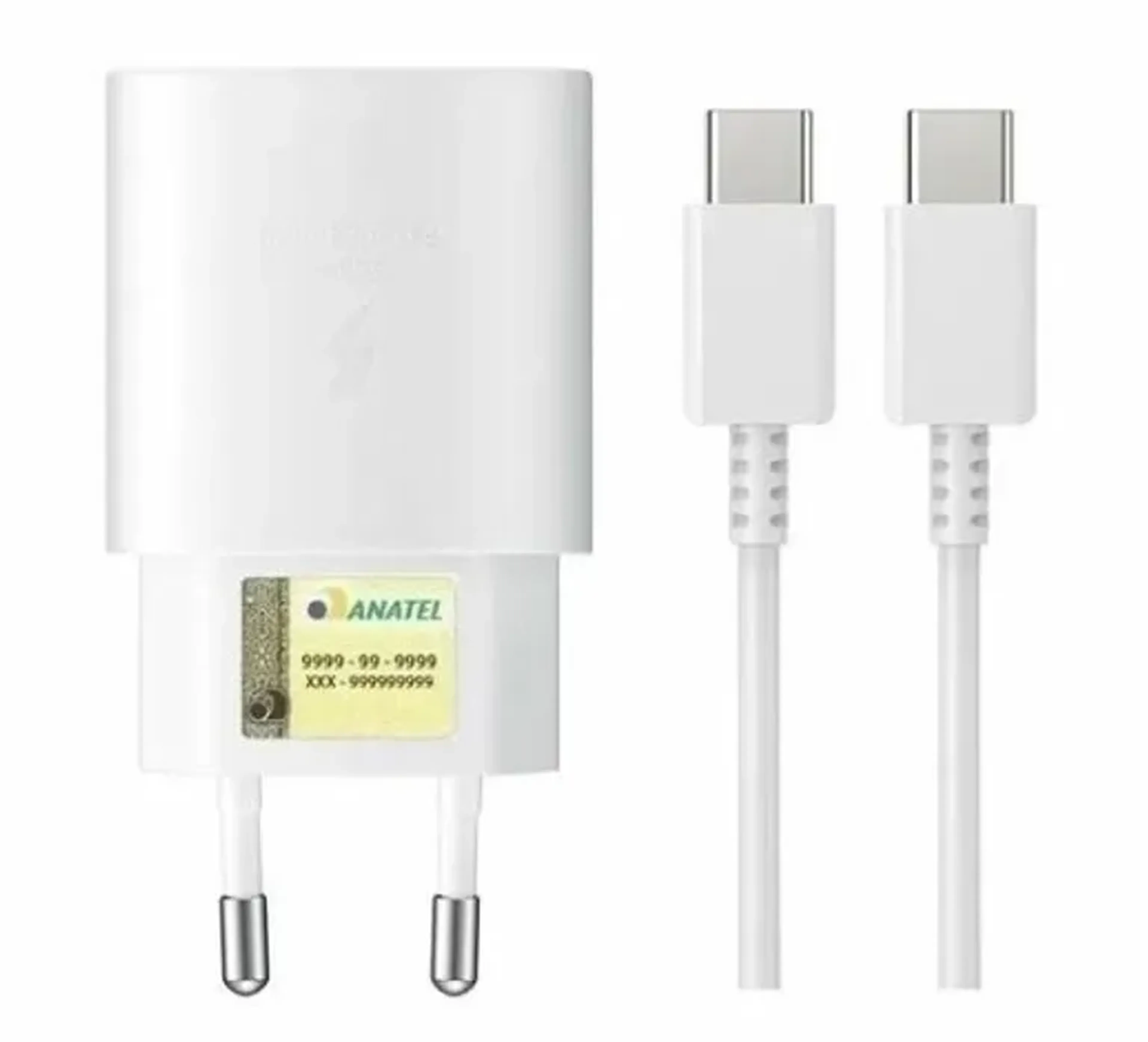 Carregador USB Tipo C Com Cabo Tipo C para Tipo C imagem