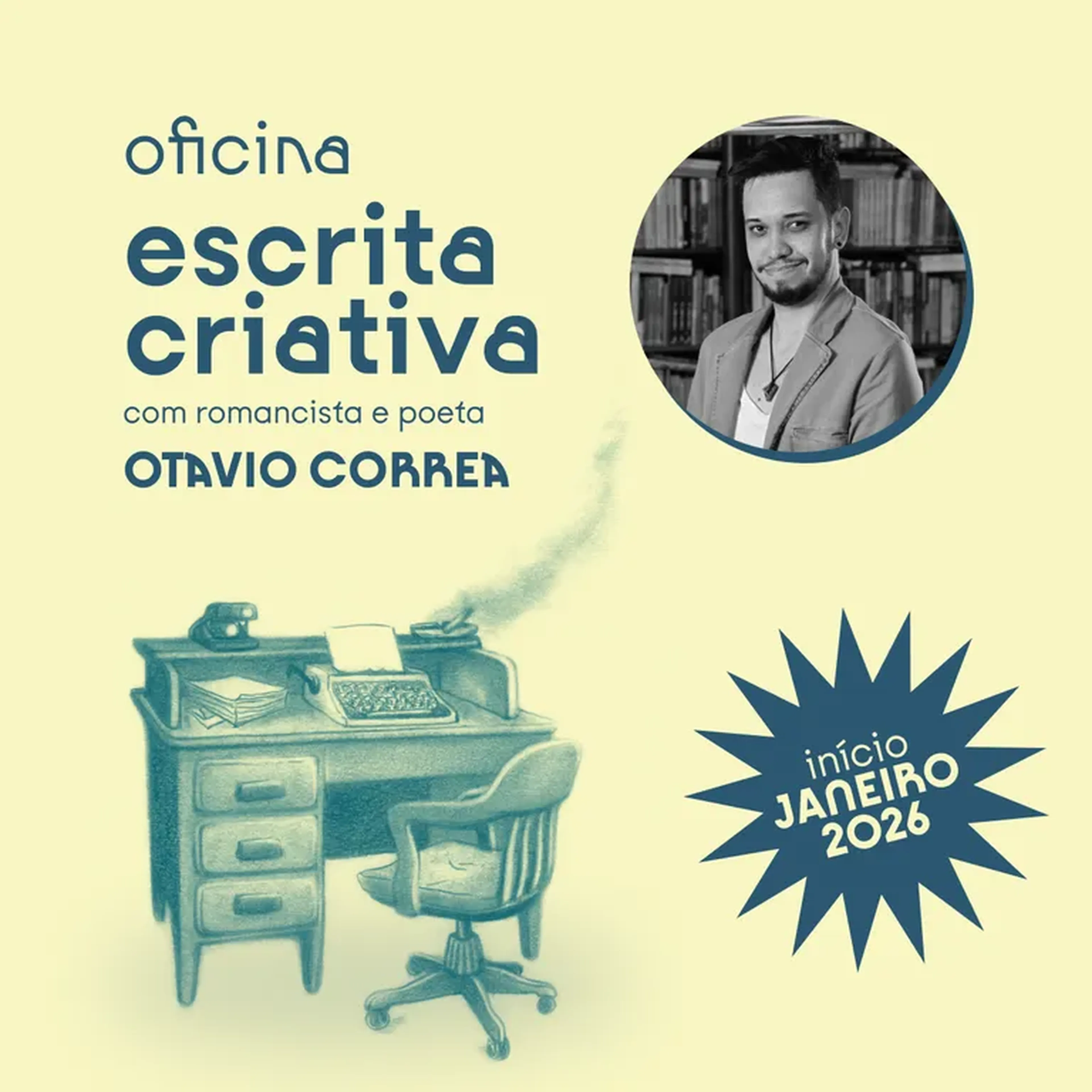 Oficina de Escrita Criativa - Início Janeiro 2026 imagem