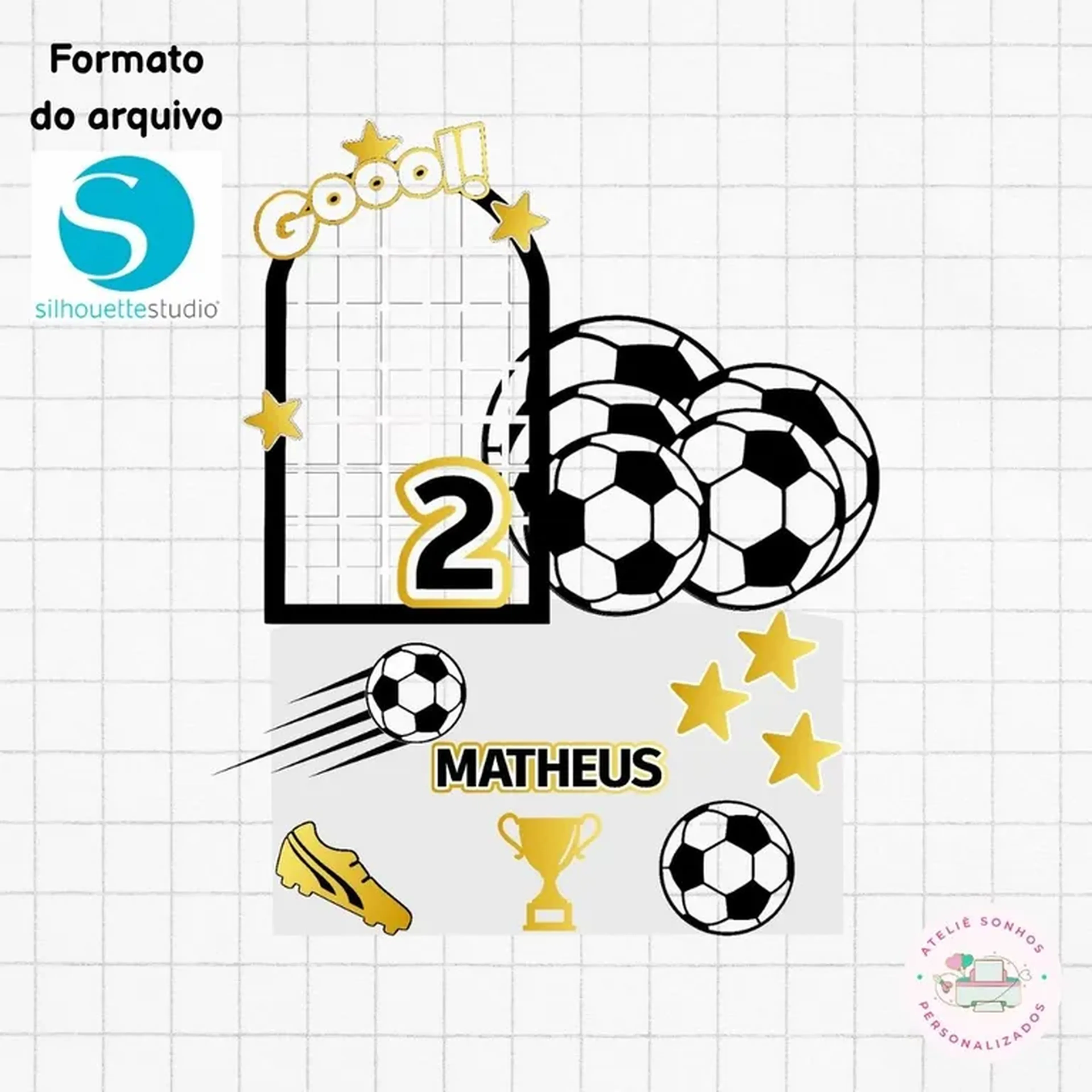 Arquivo Digital Topo de bolo - Futebol imagem
