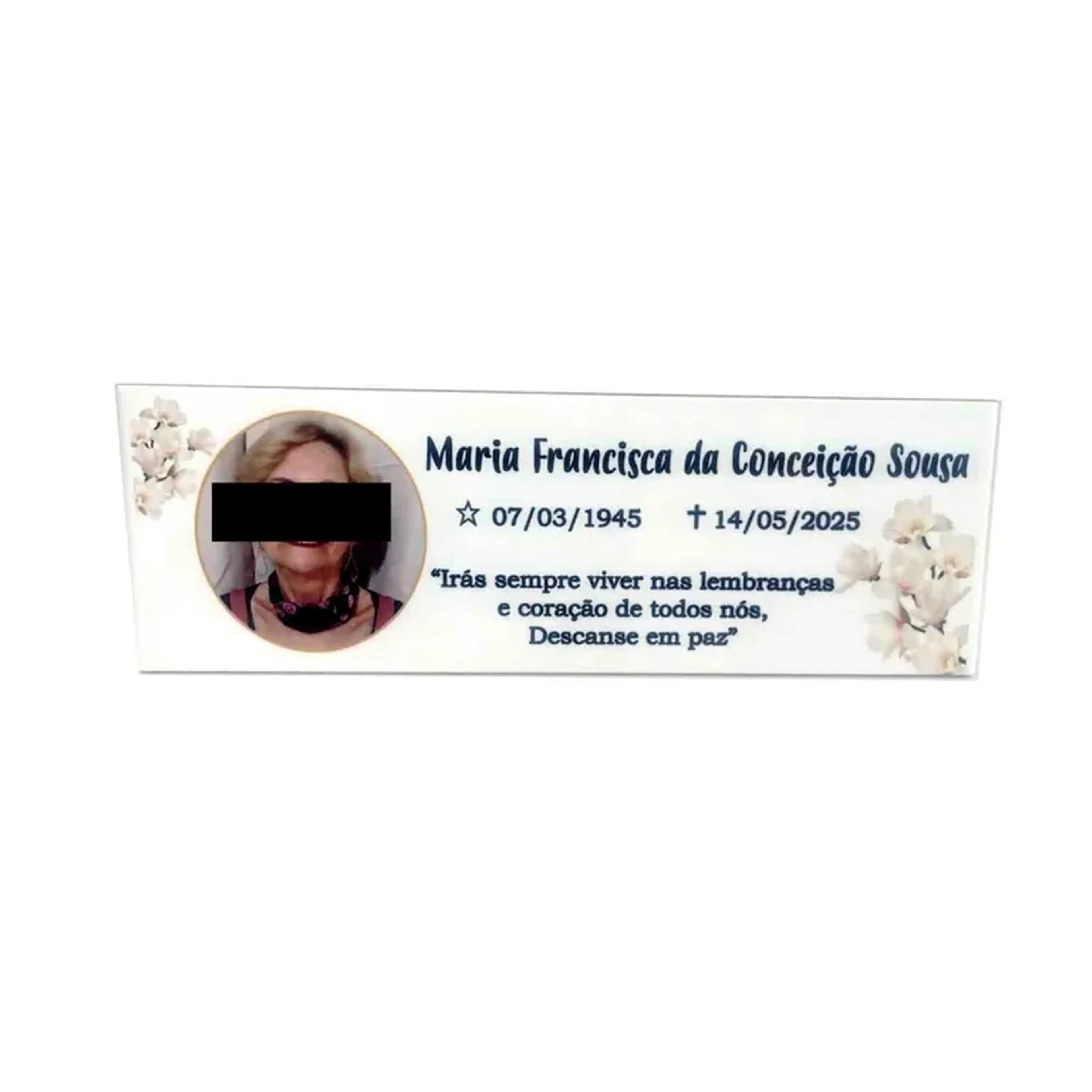 Placa para túmulo imagem