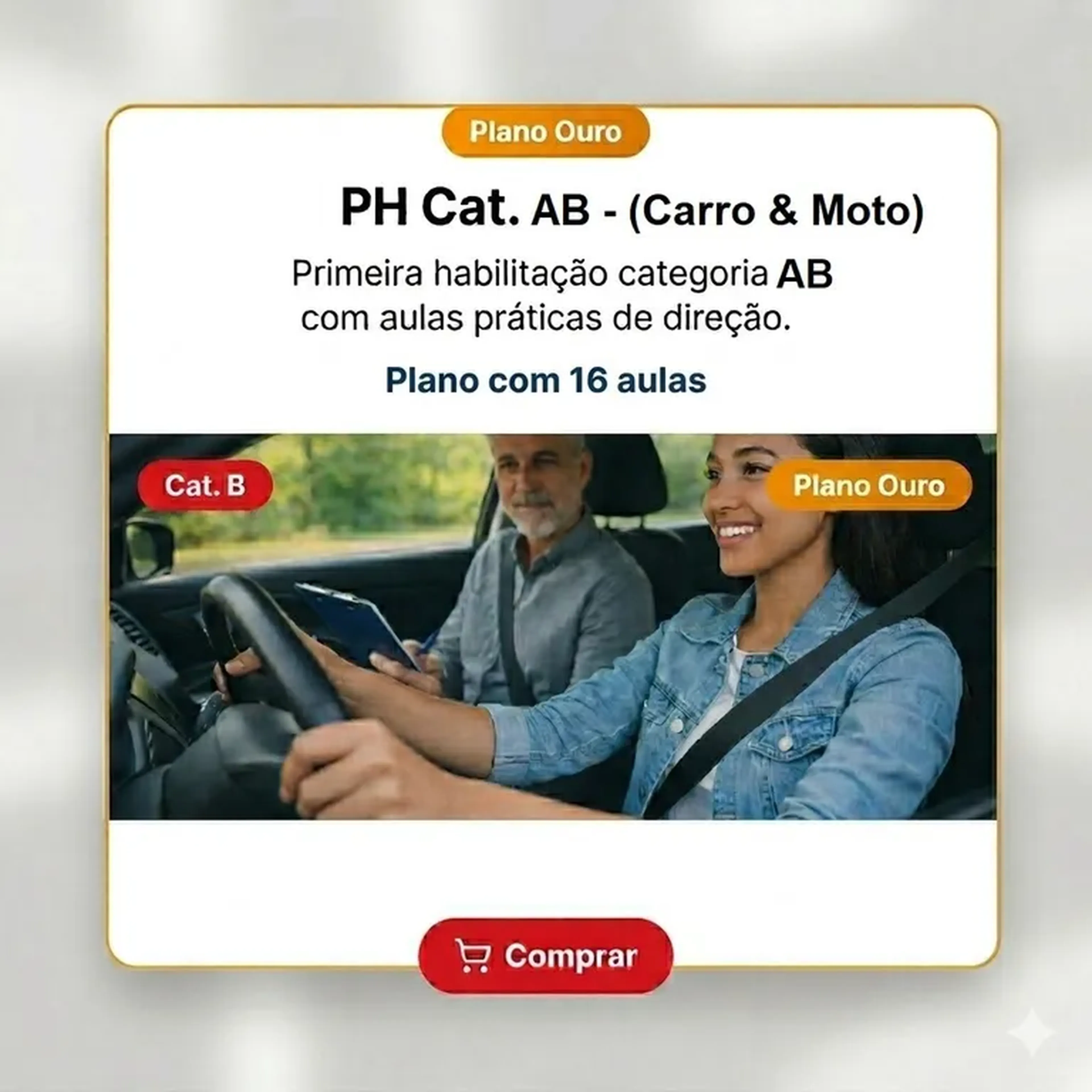 PH CAT – AB PLANO OURO – CARRO E MOTO 16 AULAS! imagem