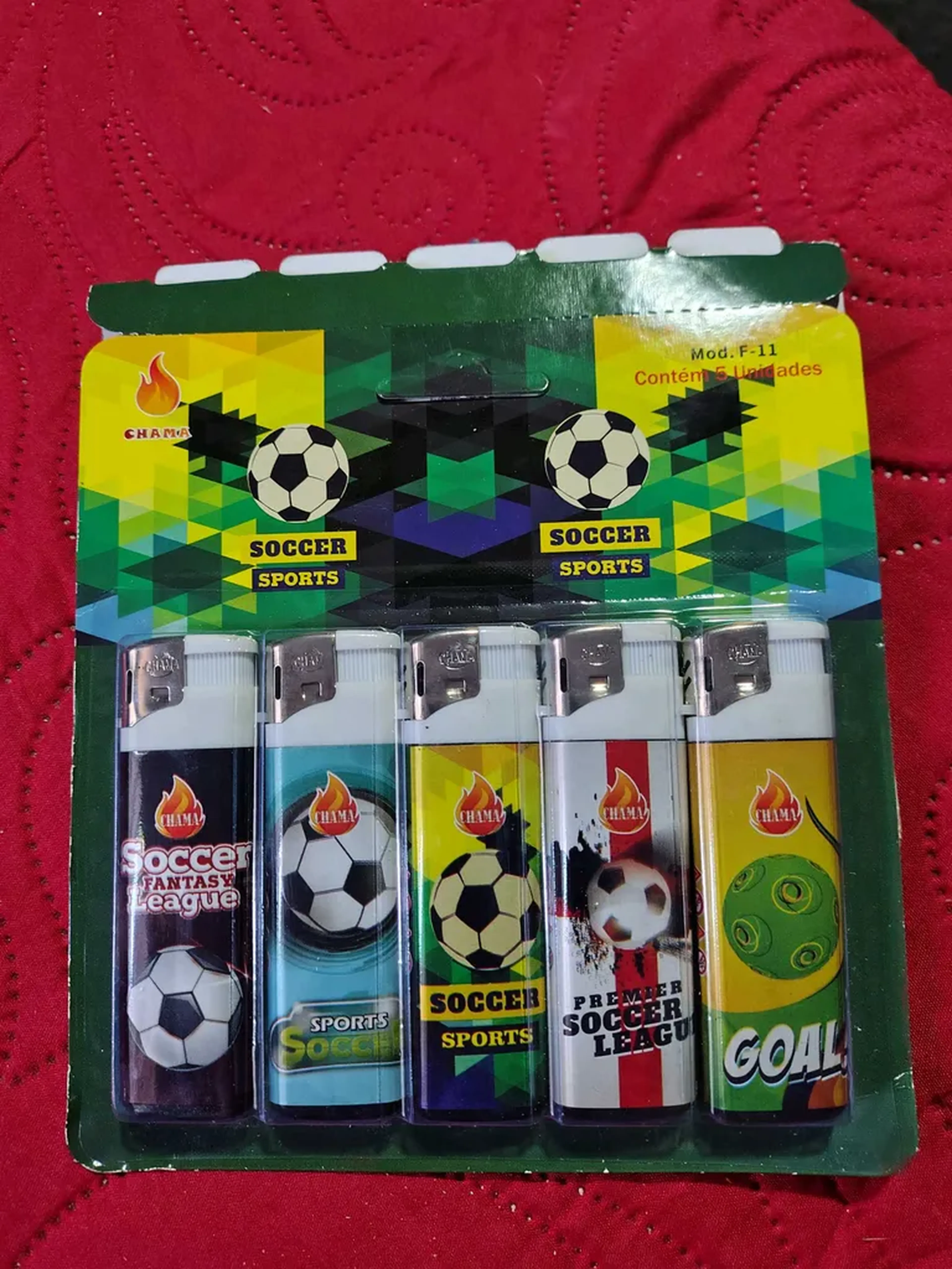 Isqueiros Chama Futebol - 1Unidade imagem