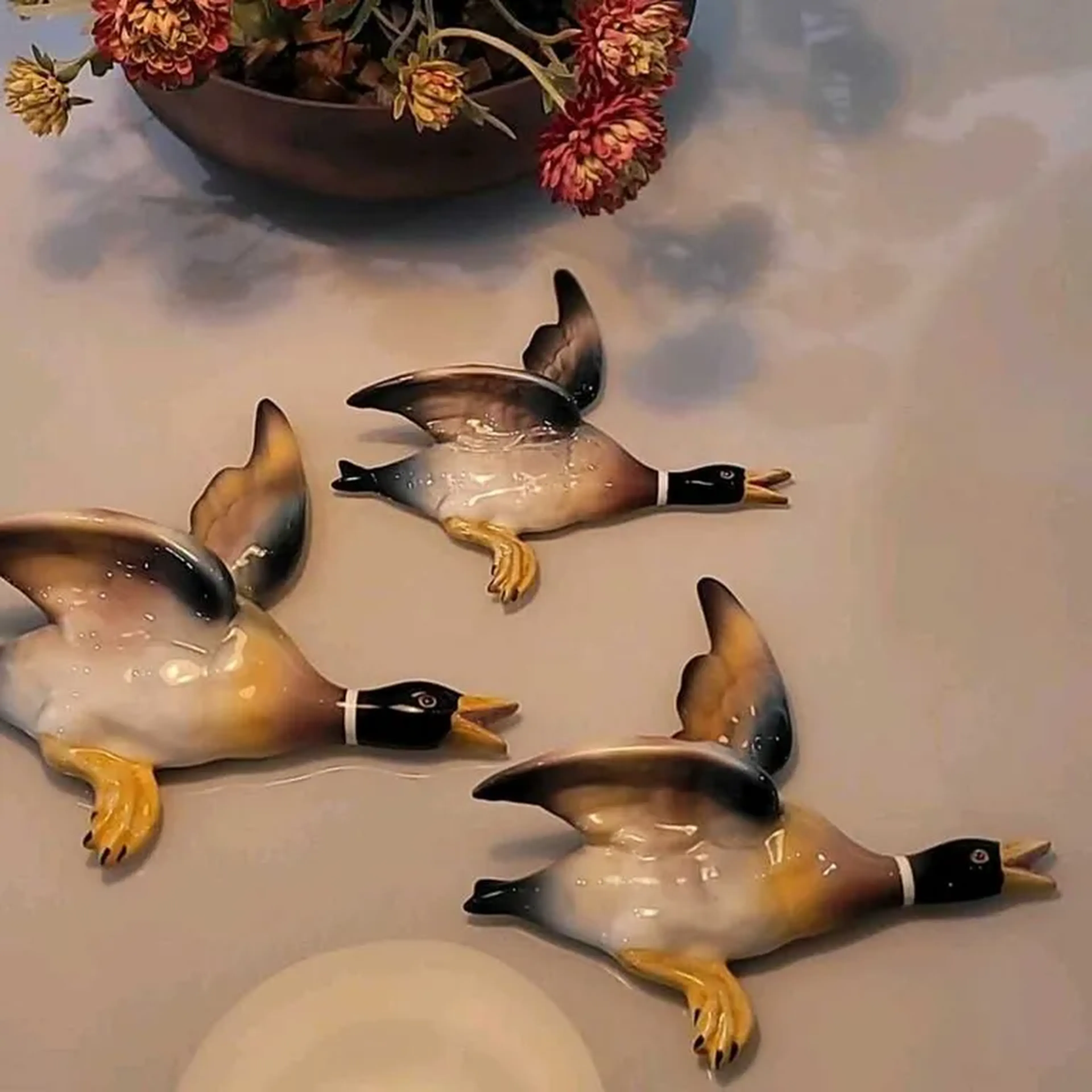 Trio de patinhos de parede Vintage imagem