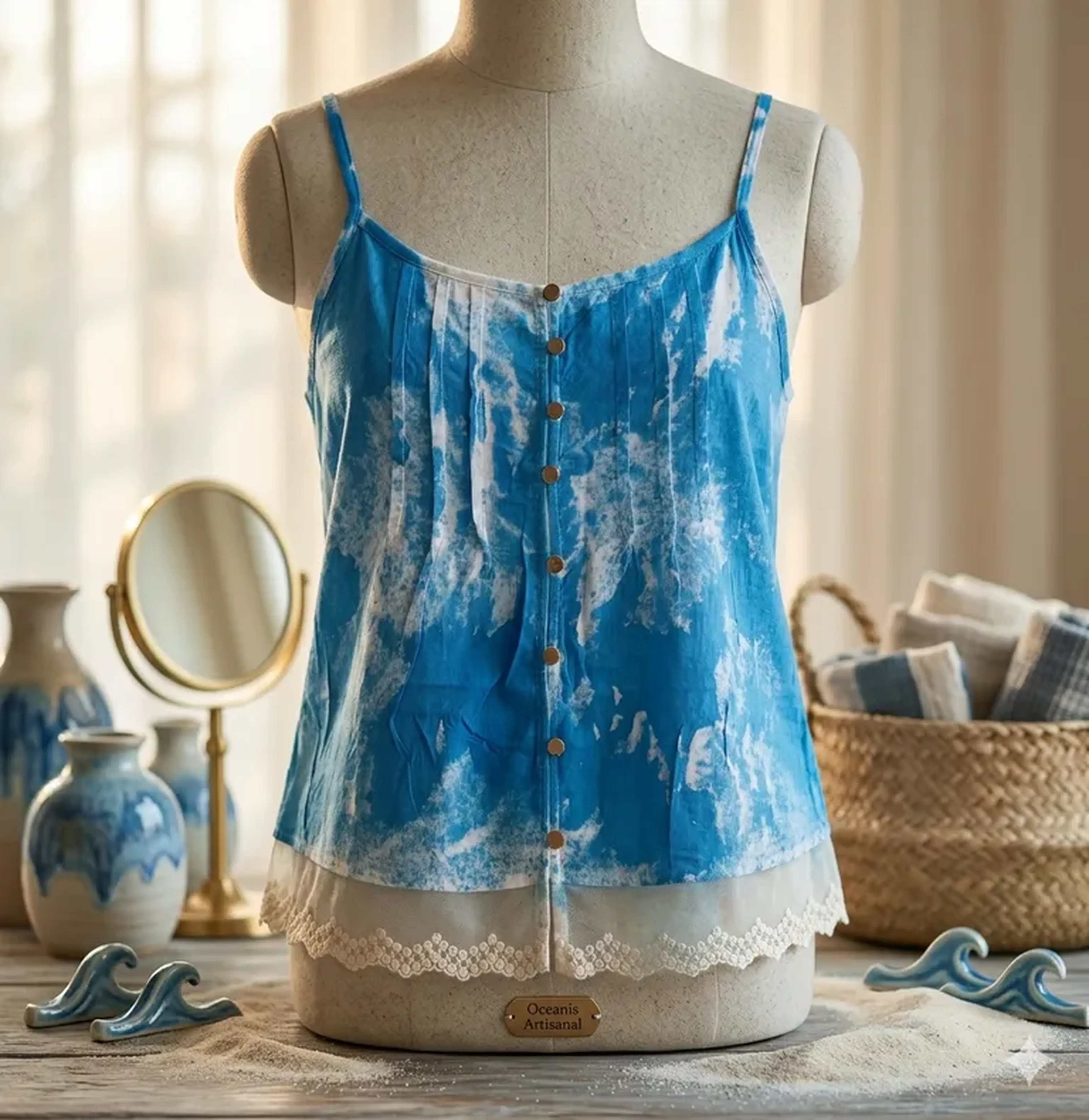 Regata Romântica Tie-Dye Oceano imagem