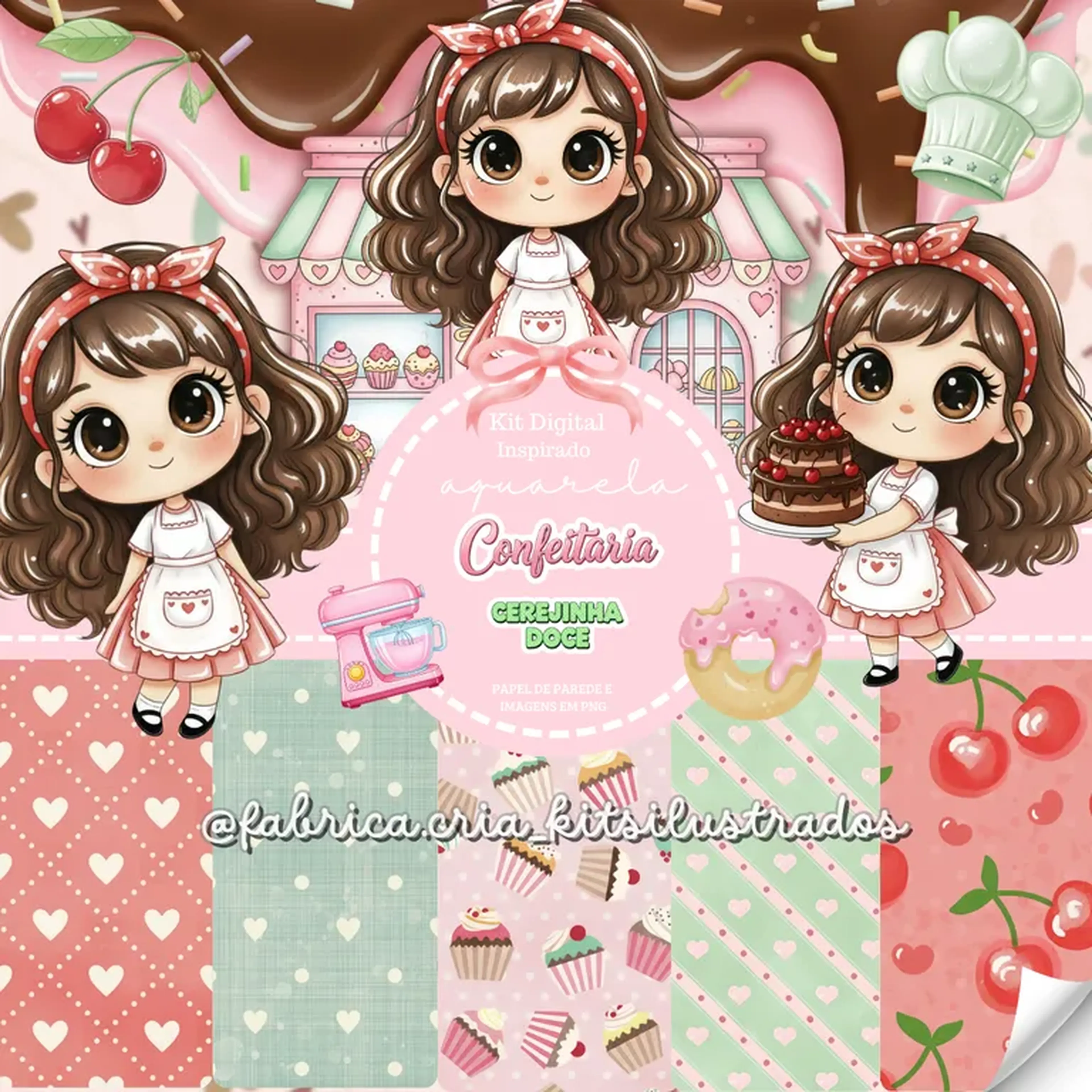 Kit Digital Confeitaria Cerejinha Doce imagem